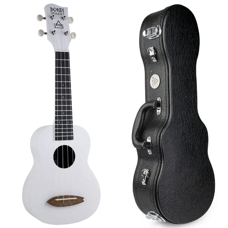 Bondi Surf Soprano Mahogany Ukulele Lit Kit Oxford White