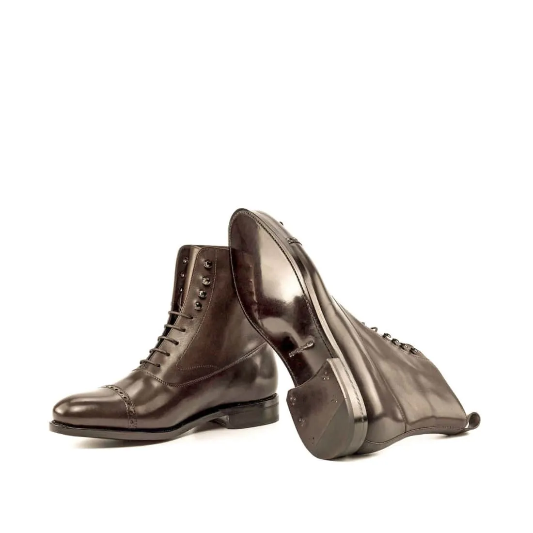 Bottines Blamoral en cuir marron foncé