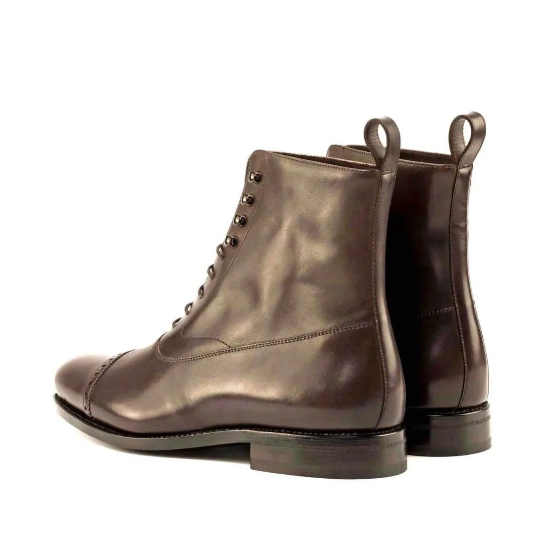 Bottines Blamoral en cuir marron foncé