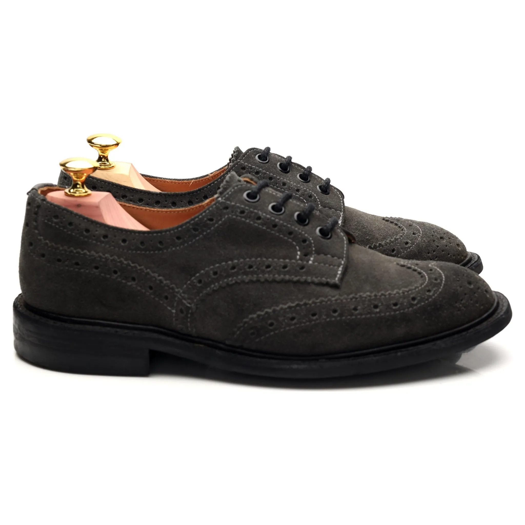 'Bourton' Grey Suede Derby Brogue UK 6.5