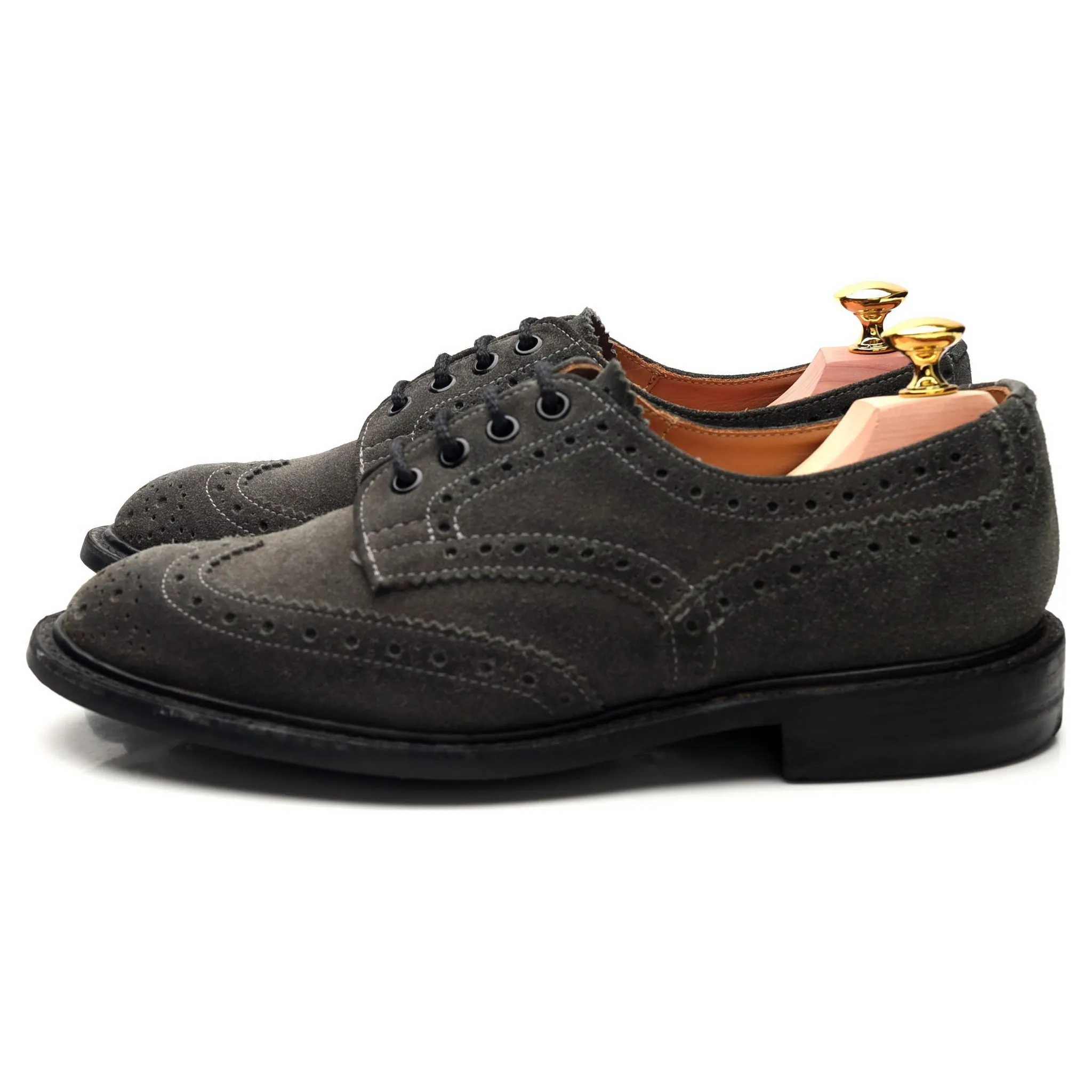 'Bourton' Grey Suede Derby Brogue UK 6.5