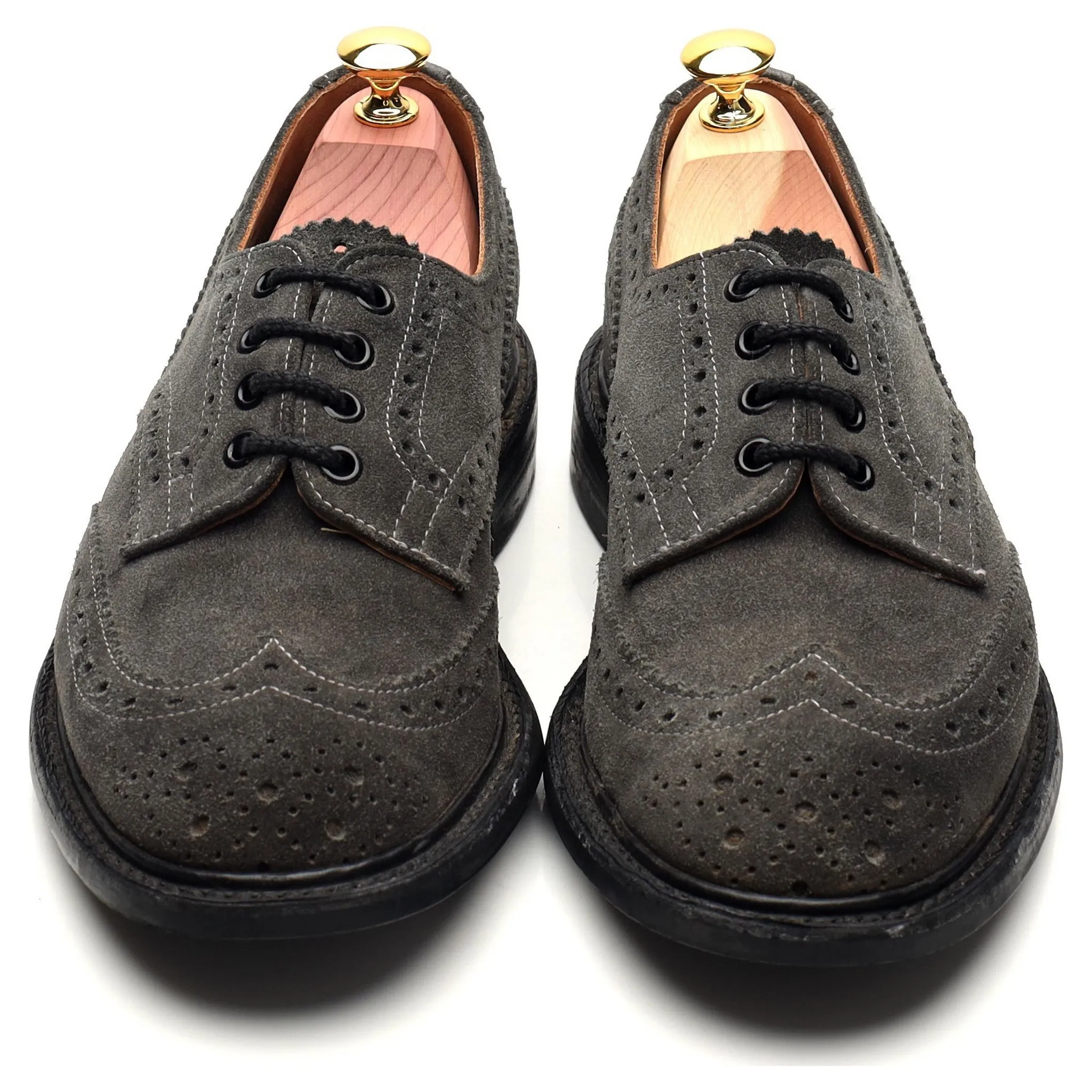 'Bourton' Grey Suede Derby Brogue UK 6.5