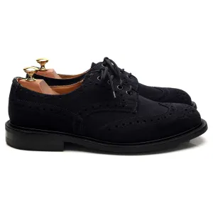 'Bourton' Navy Blue Suede Derby Brogue UK 9