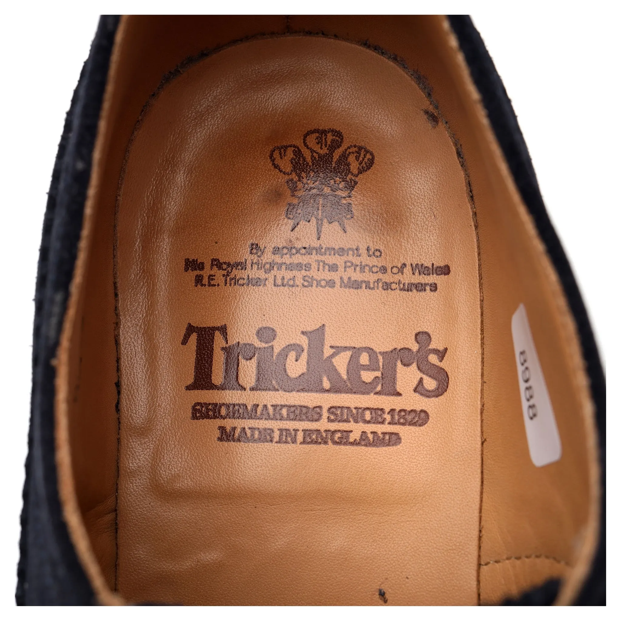 'Bourton' Navy Blue Suede Derby Brogue UK 9