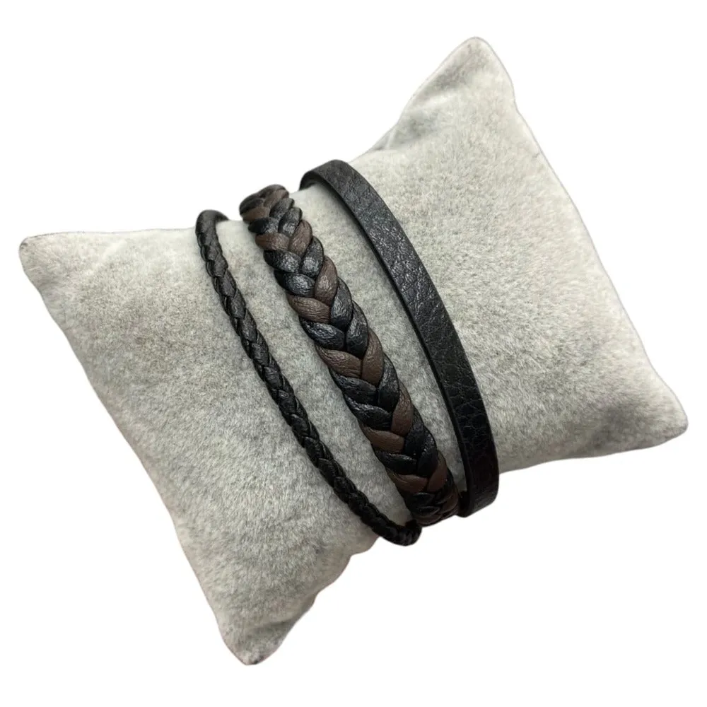 Braided Black and Brown Bracelet