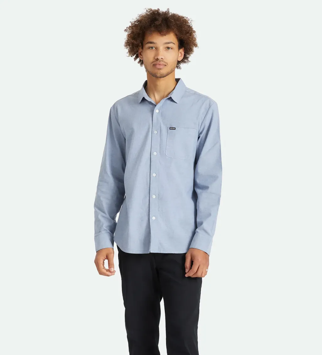 BRIXTON   CHARTER OXFORD LONG SLEEVE SHIRT