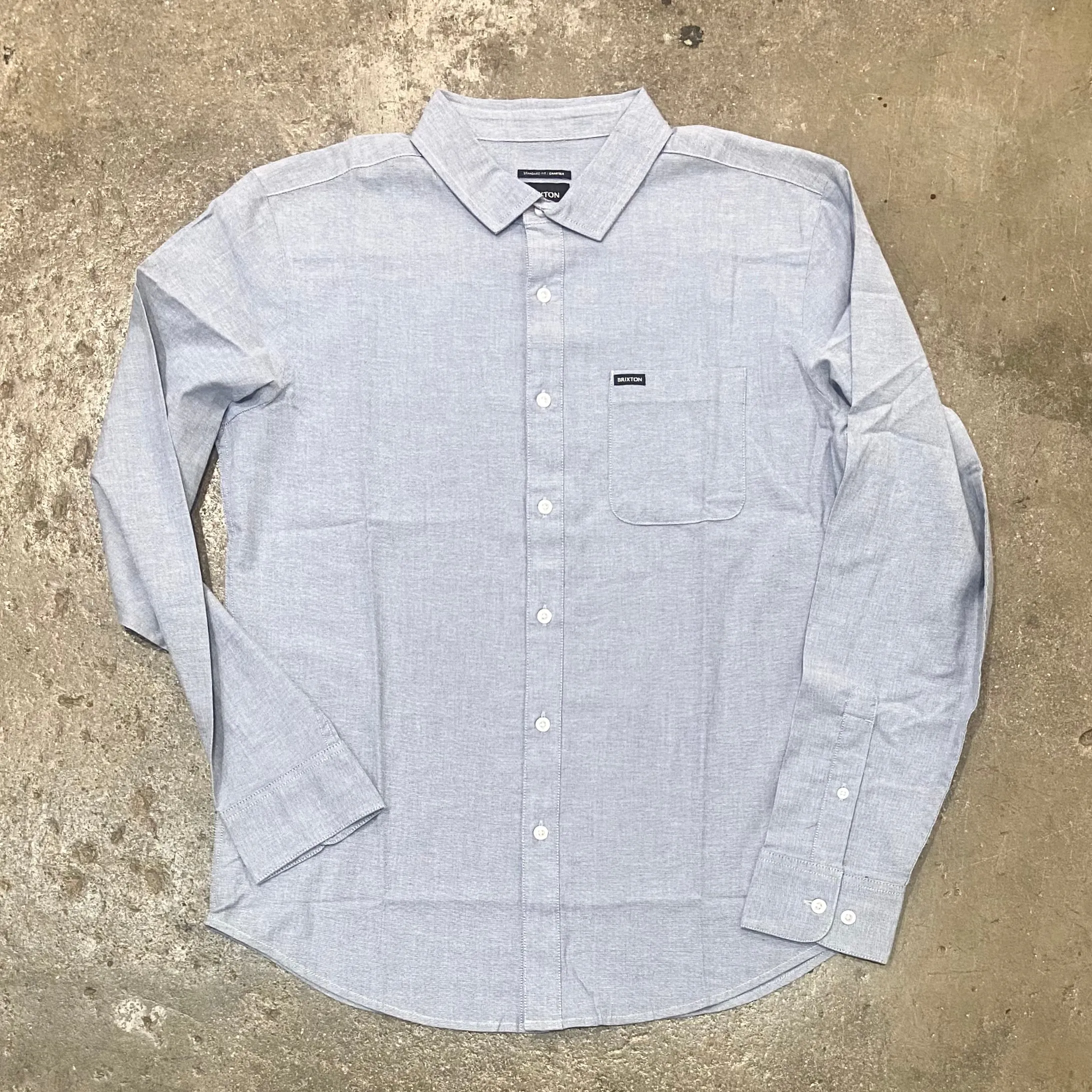 BRIXTON   CHARTER OXFORD LONG SLEEVE SHIRT