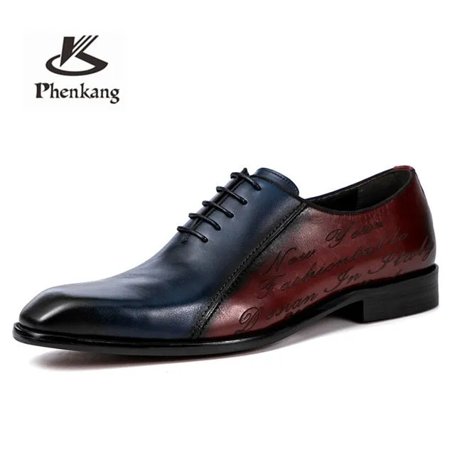 Brogues Dress Genuine Leather Brown Laces Wedding Shoes 2020