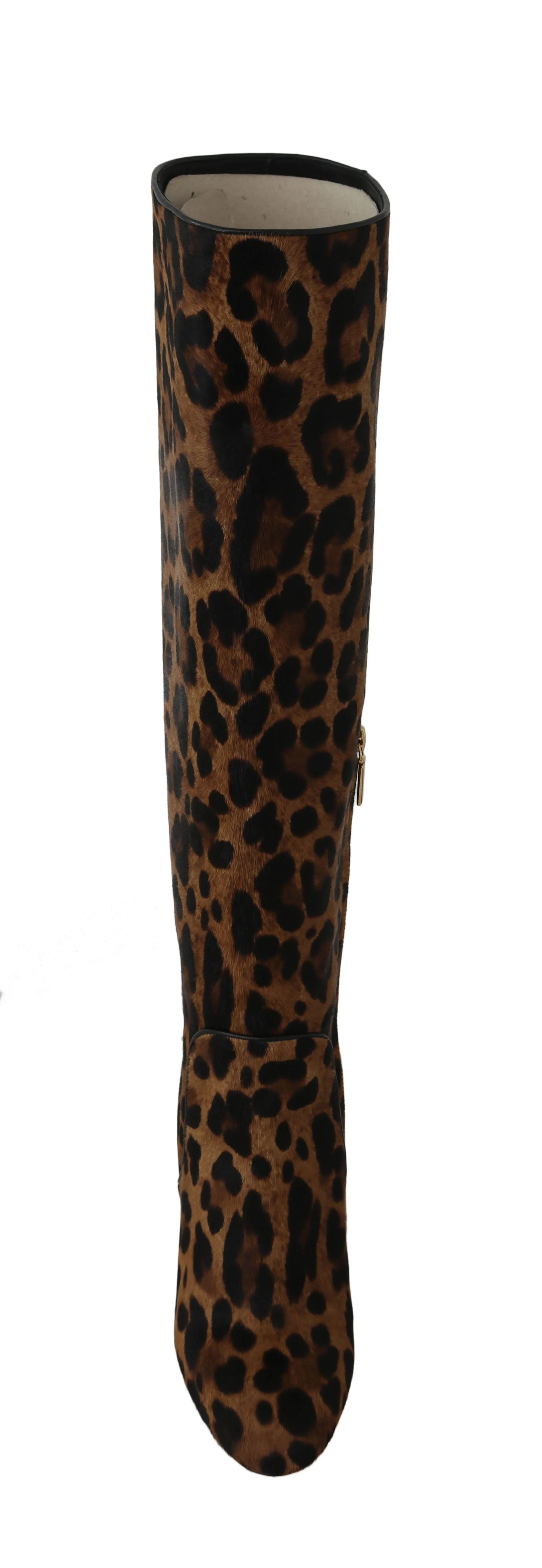 Brown Leopard Pony Hair Boots