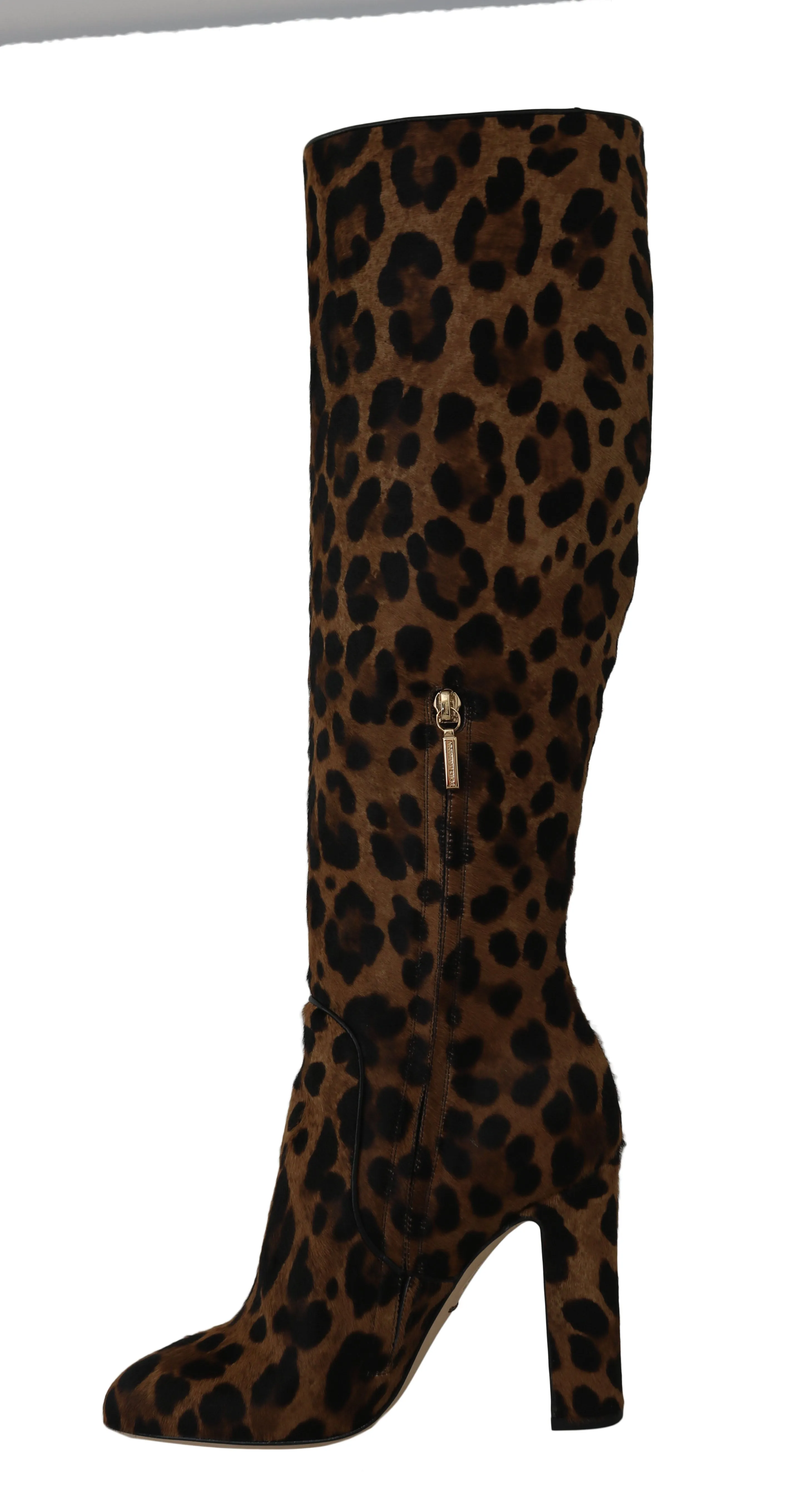 Brown Leopard Pony Hair Boots