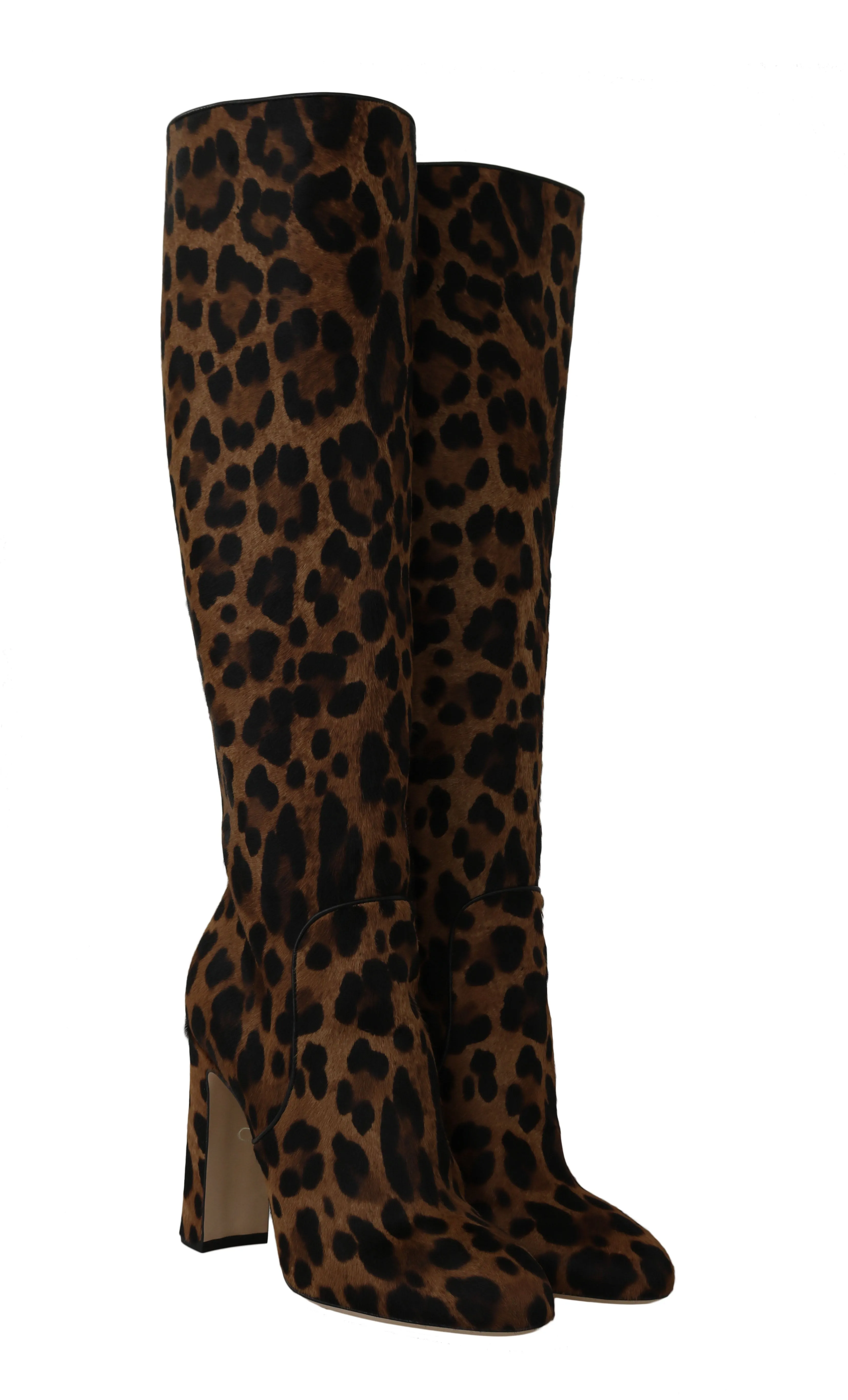 Brown Leopard Pony Hair Boots