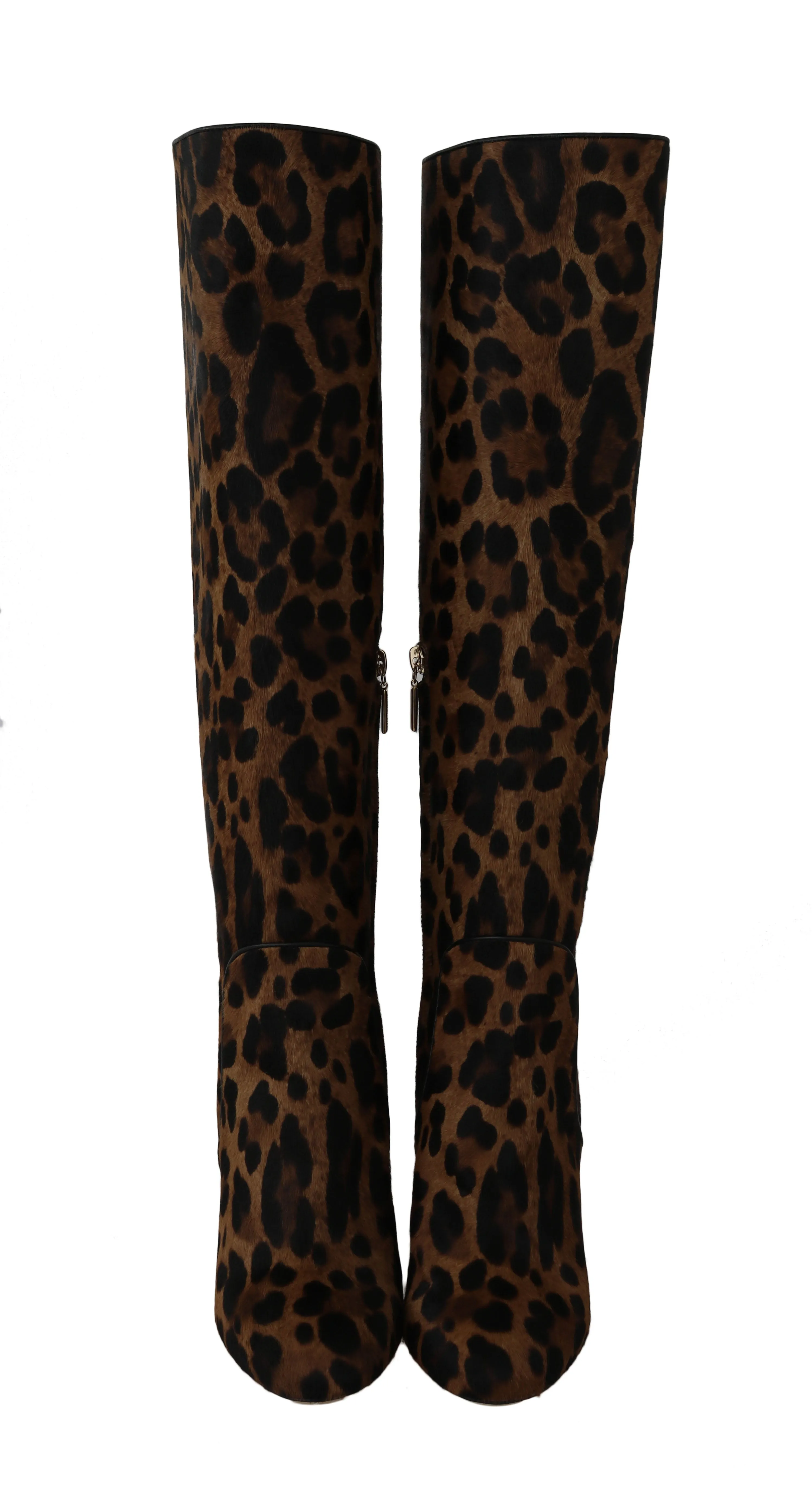 Brown Leopard Pony Hair Boots