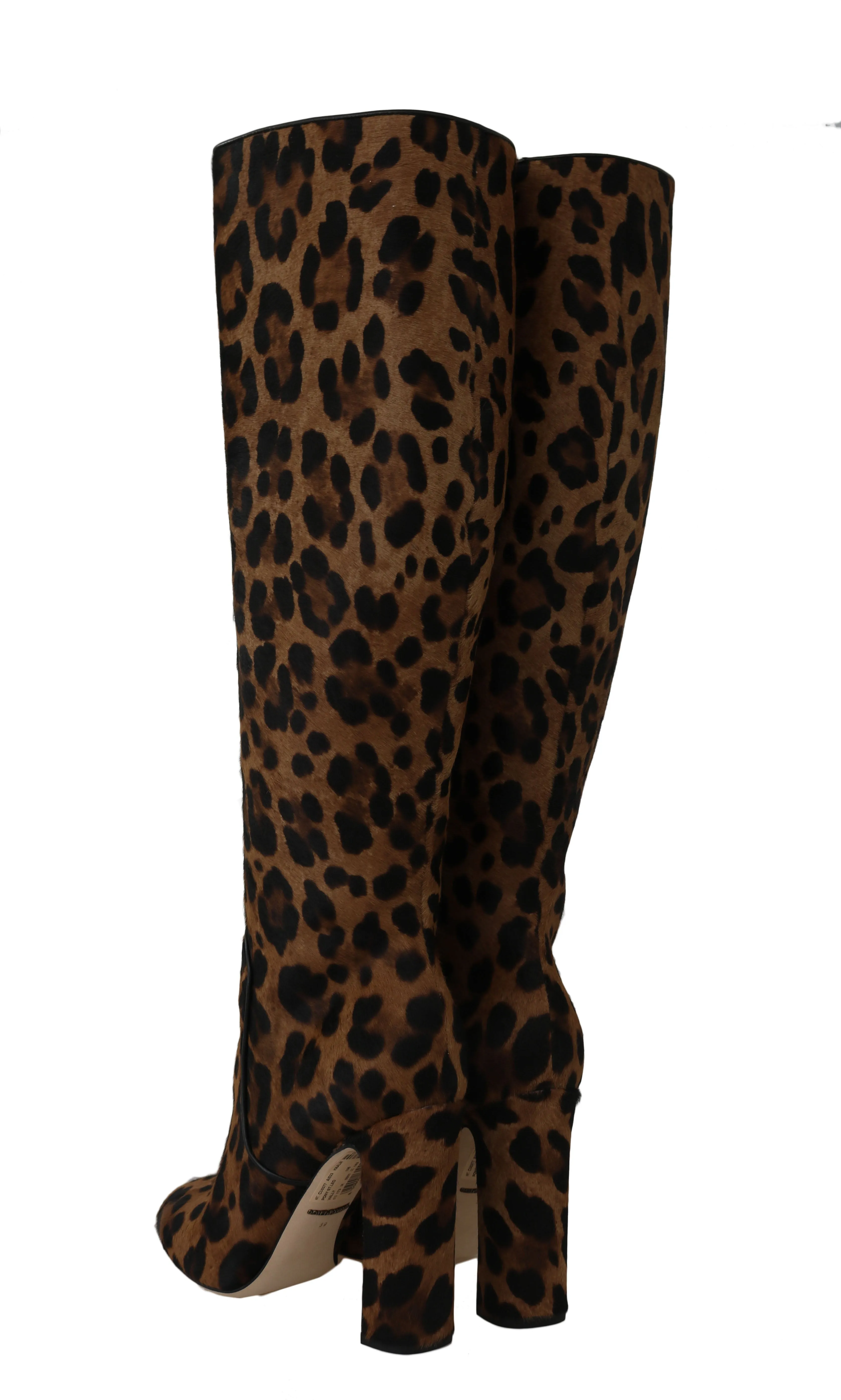 Brown Leopard Pony Hair Boots