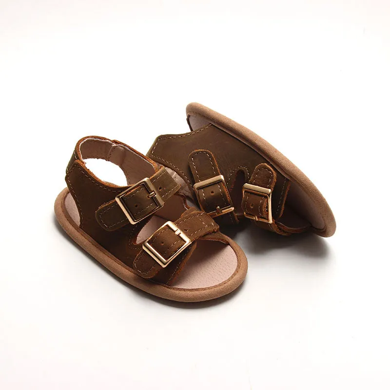 Brown- Summer Sandal - US Size 2-4 - Soft Sole