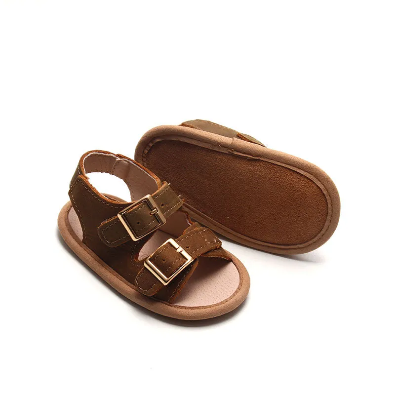 Brown- Summer Sandal - US Size 2-4 - Soft Sole