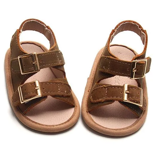 Brown- Summer Sandal - US Size 2-4 - Soft Sole