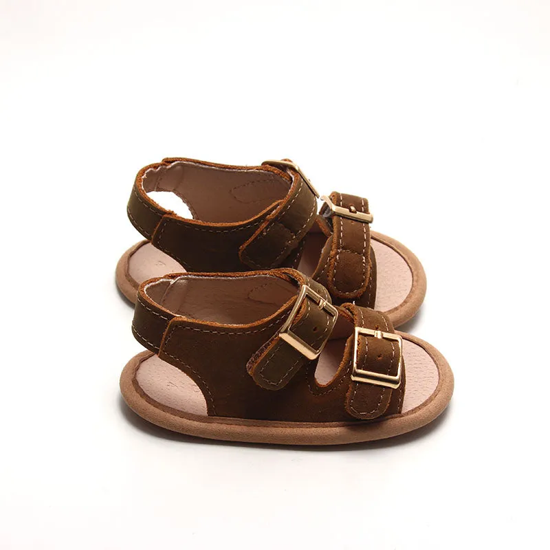 Brown- Summer Sandal - US Size 2-4 - Soft Sole