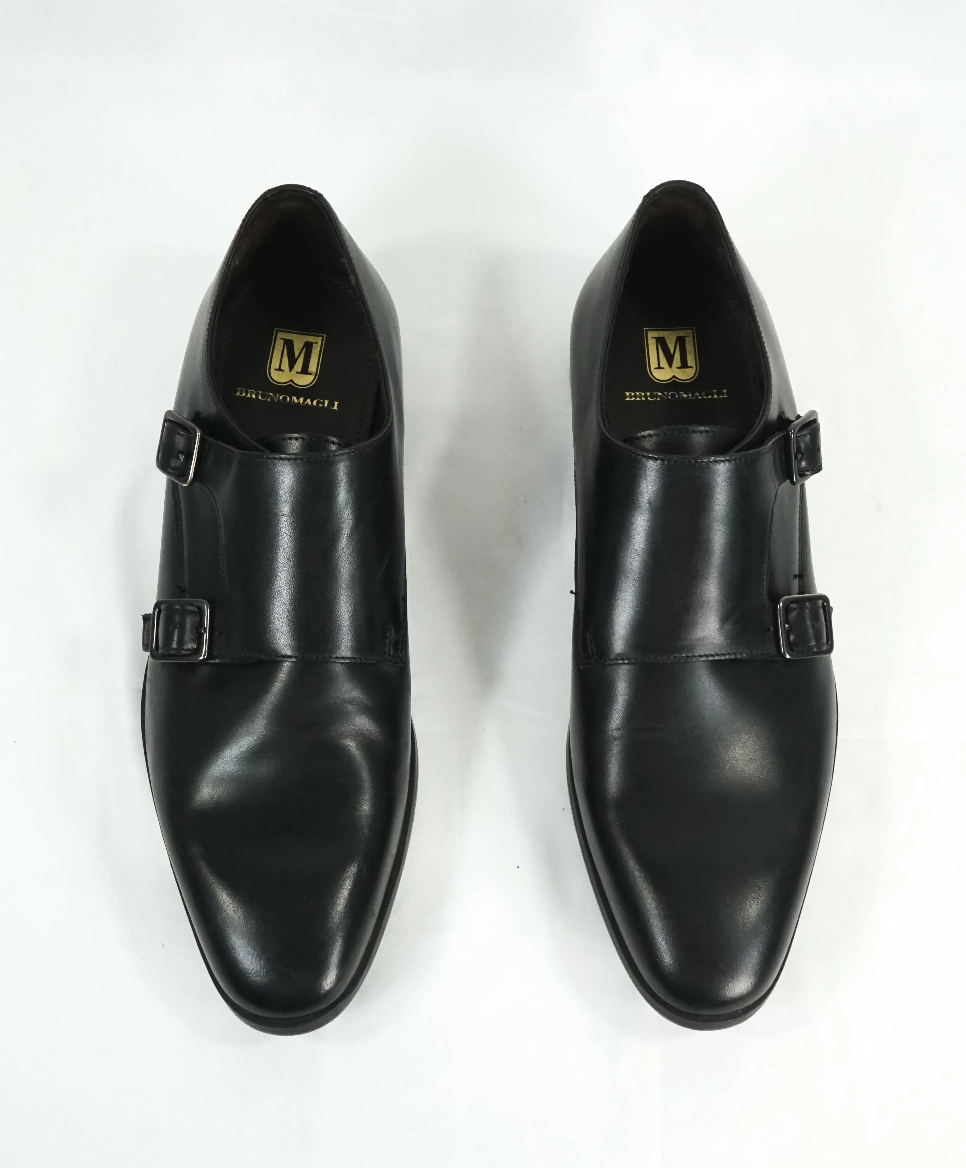 BRUNO MAGLI - Black Sleek Double Monk Strap Loafers - 9