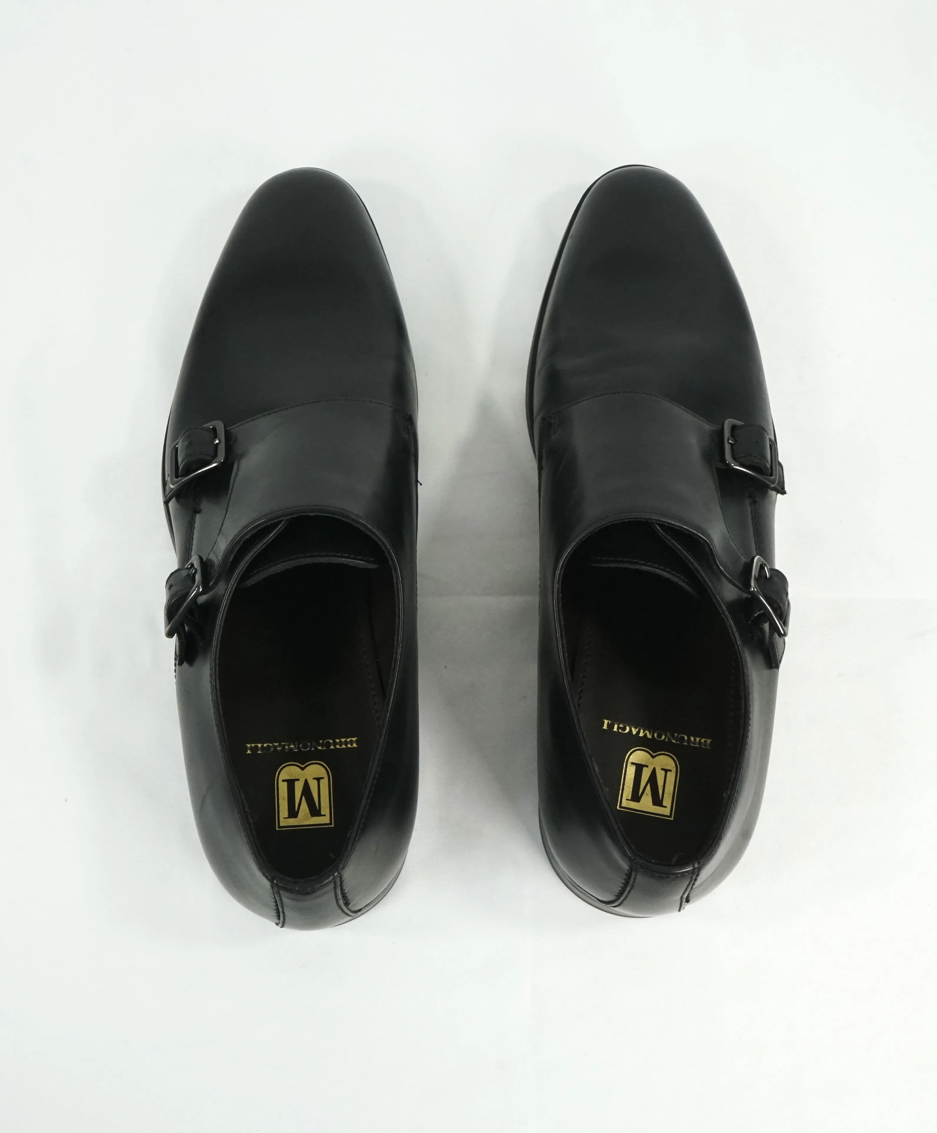 BRUNO MAGLI - Black Sleek Double Monk Strap Loafers - 9