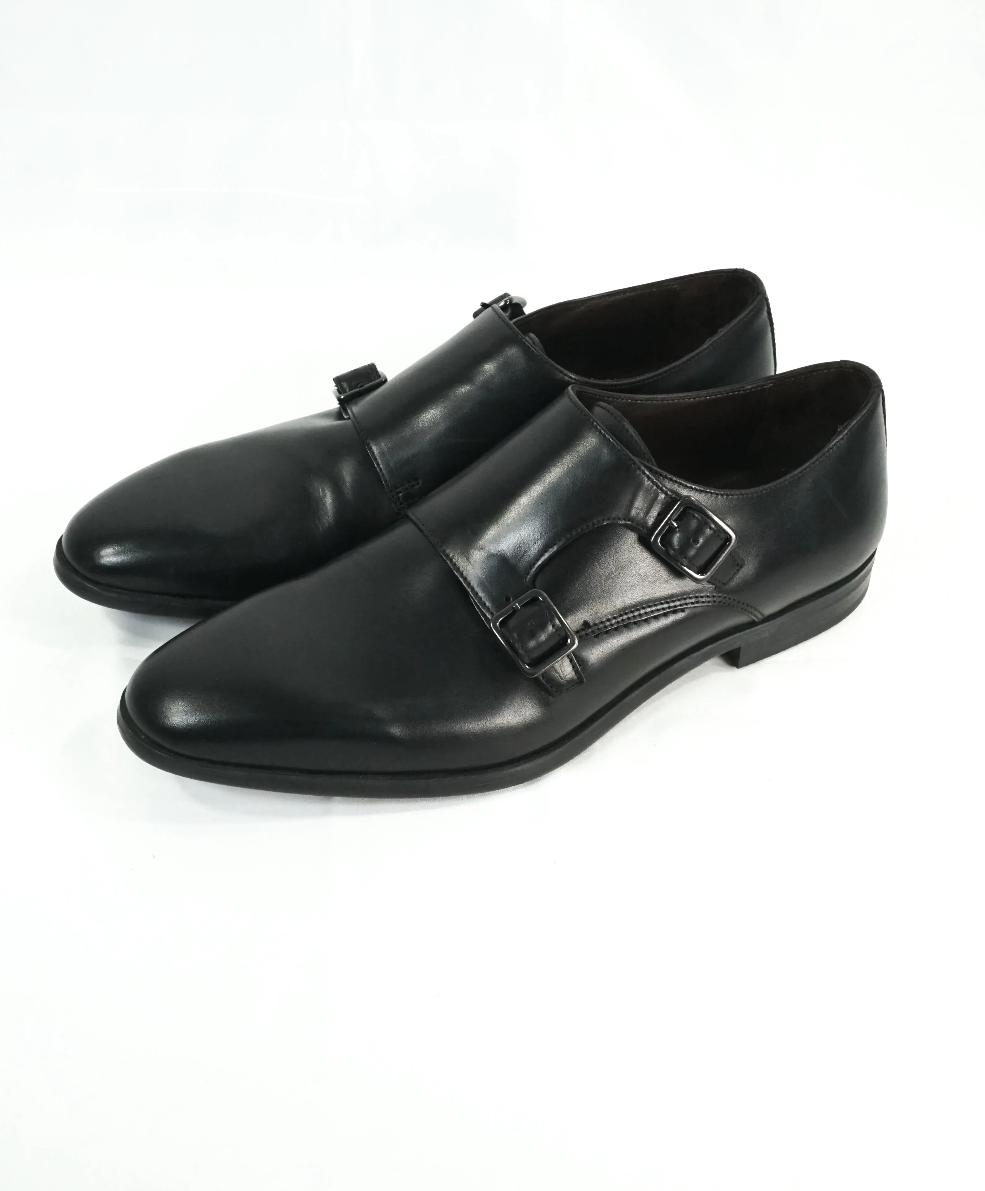 BRUNO MAGLI - Black Sleek Double Monk Strap Loafers - 9