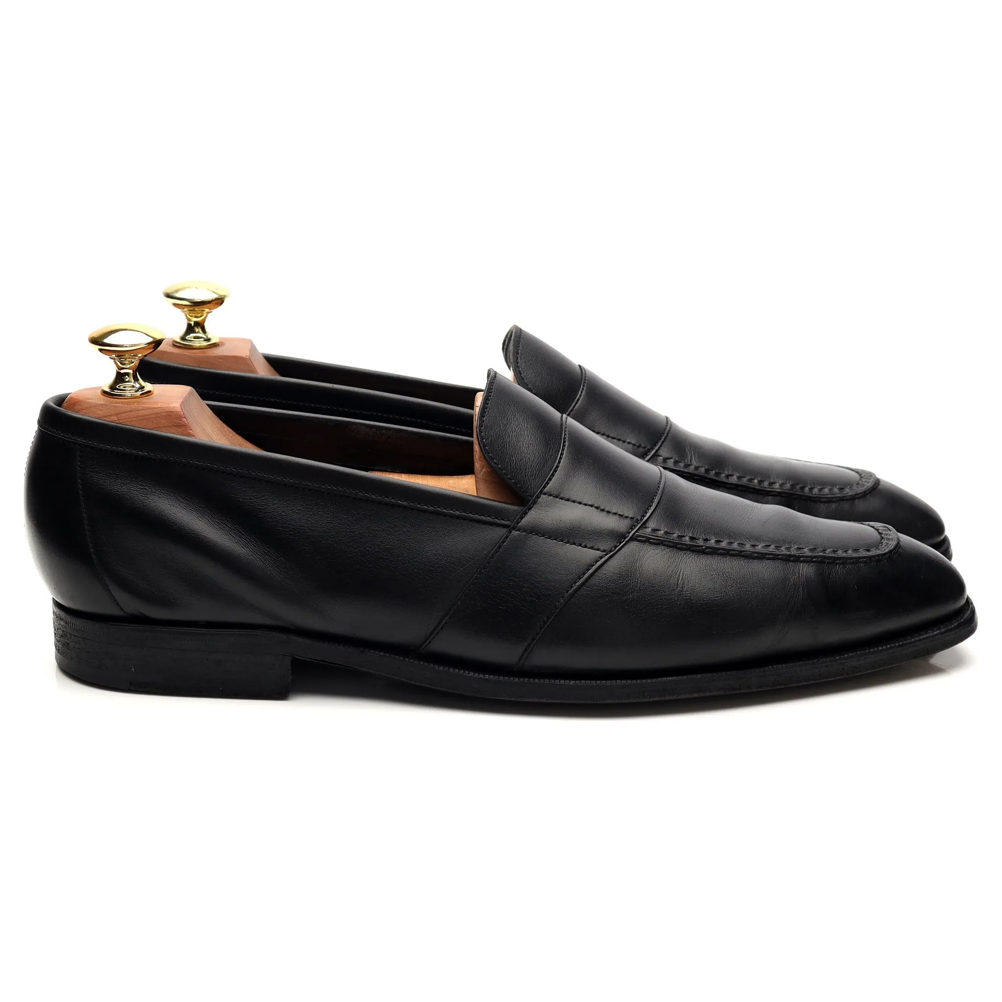 'Buckingham' Black Leather Loafers UK 8.5 E
