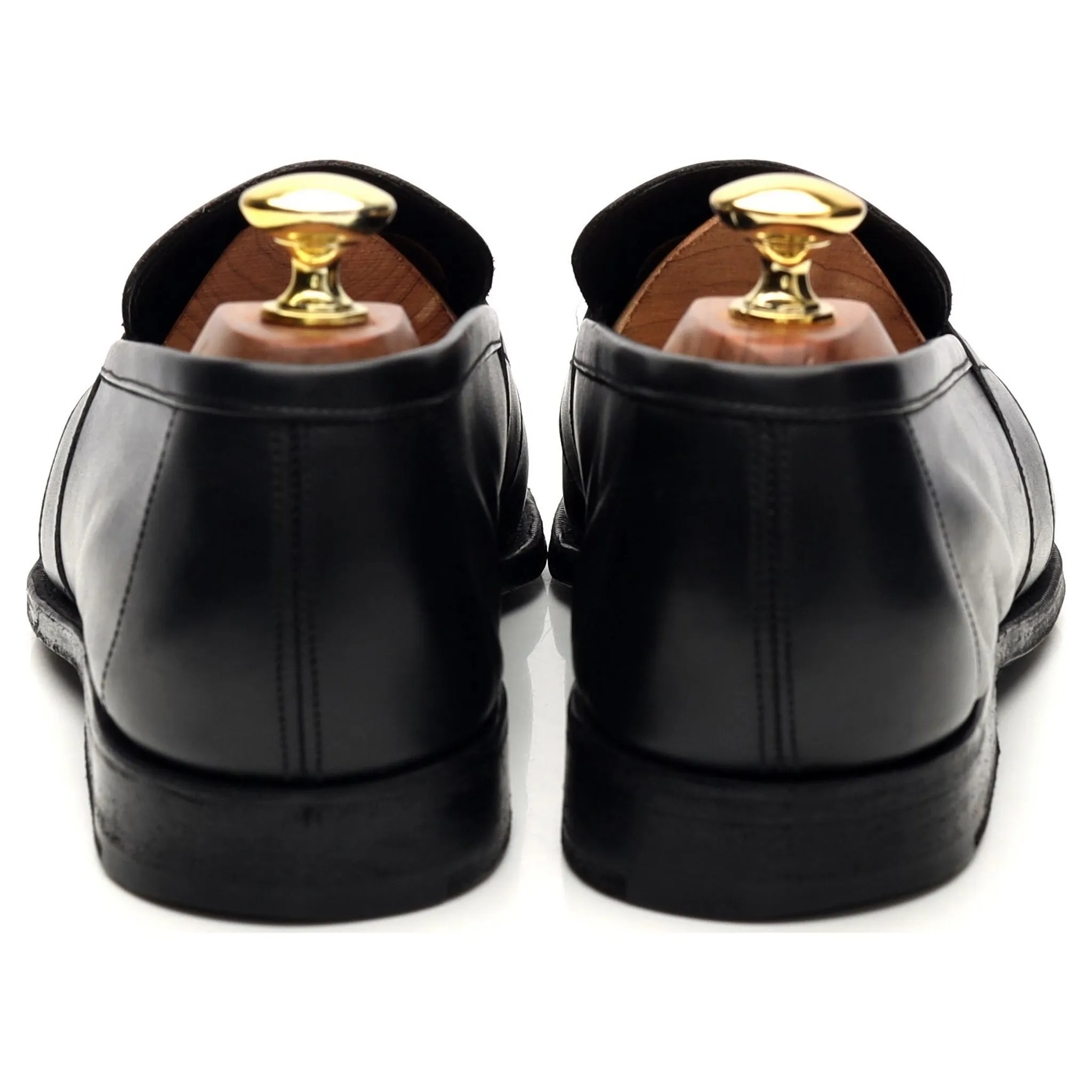 'Buckingham' Black Leather Loafers UK 8.5 E