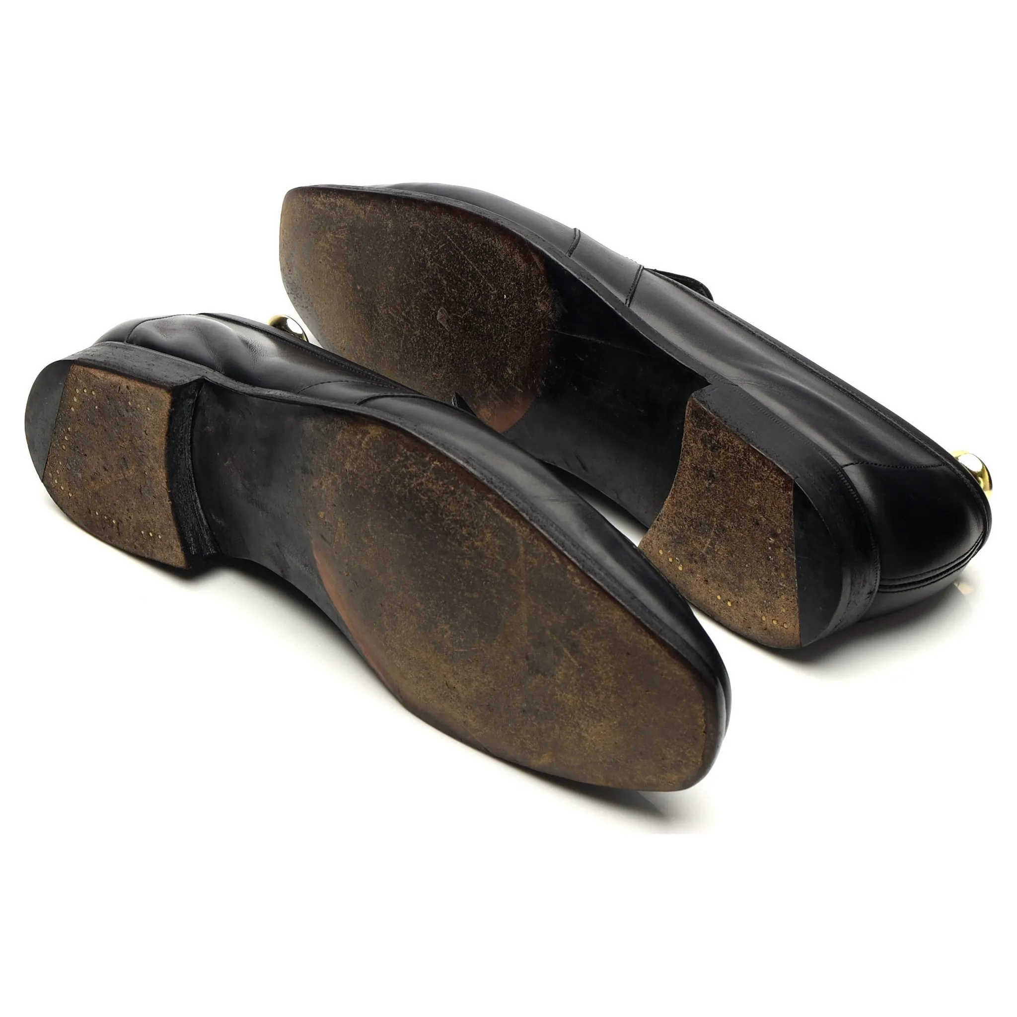 'Buckingham' Black Leather Loafers UK 8.5 E