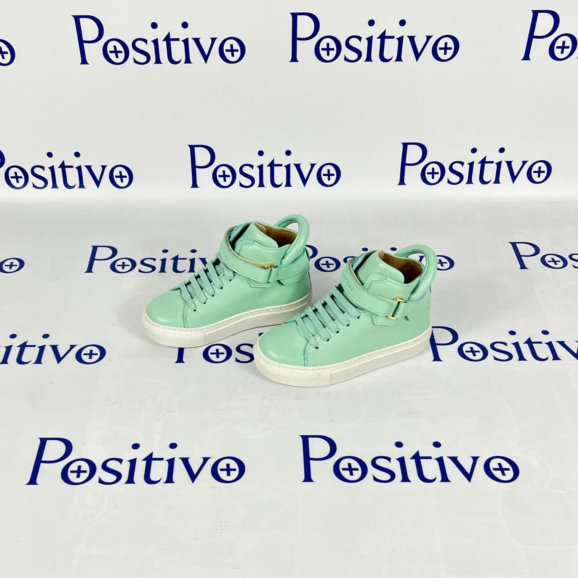 Buscemi 100MM Kid Mint Leather Sneakers