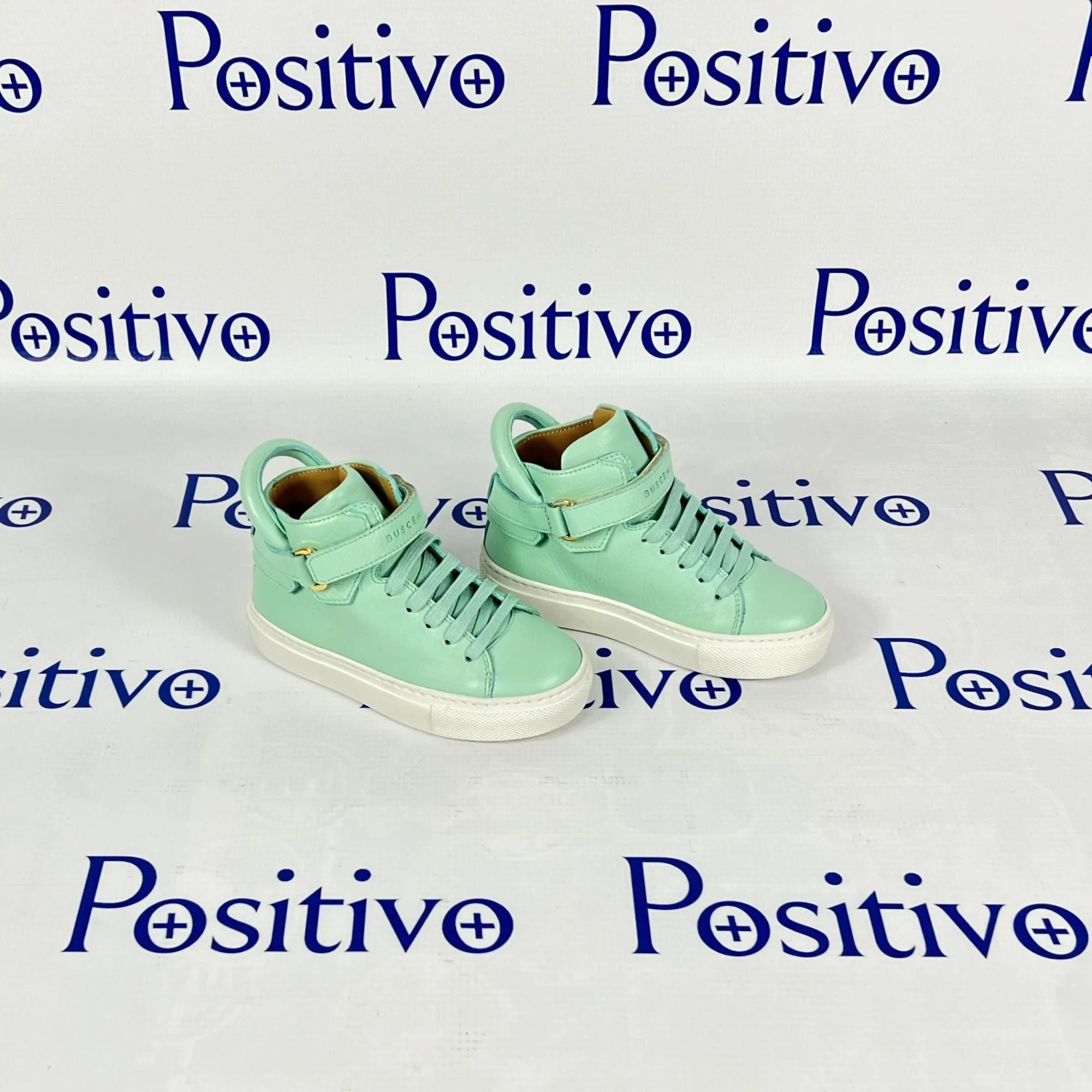 Buscemi 100MM Kid Mint Leather Sneakers