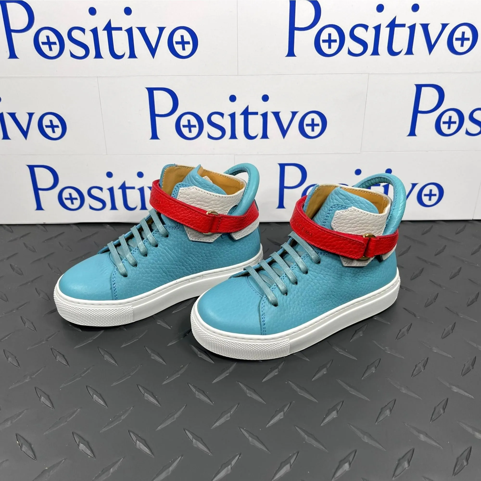Buscemi 100MM Kid Oxygen Tricolor Leather Sneakers