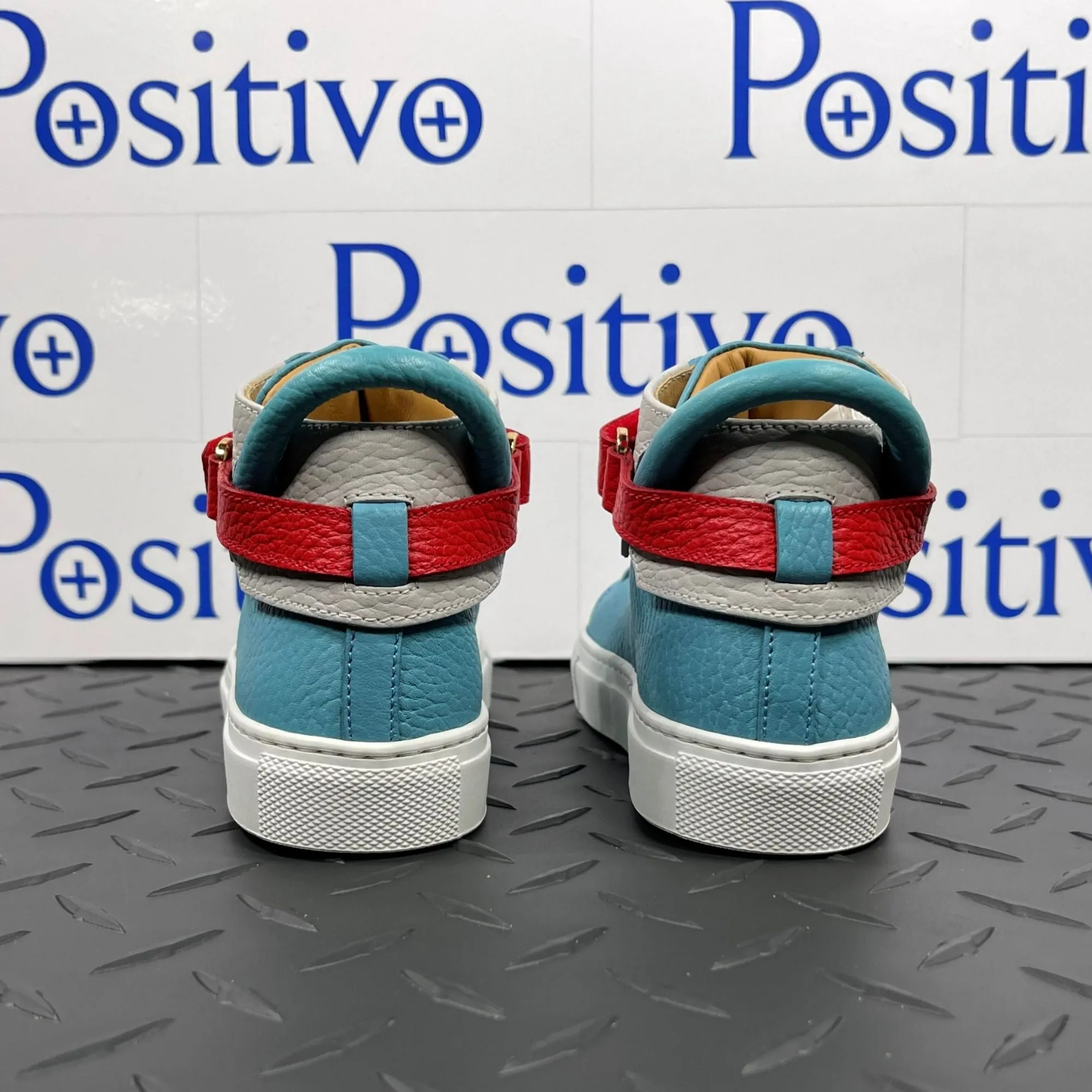 Buscemi 100MM Kid Oxygen Tricolor Leather Sneakers