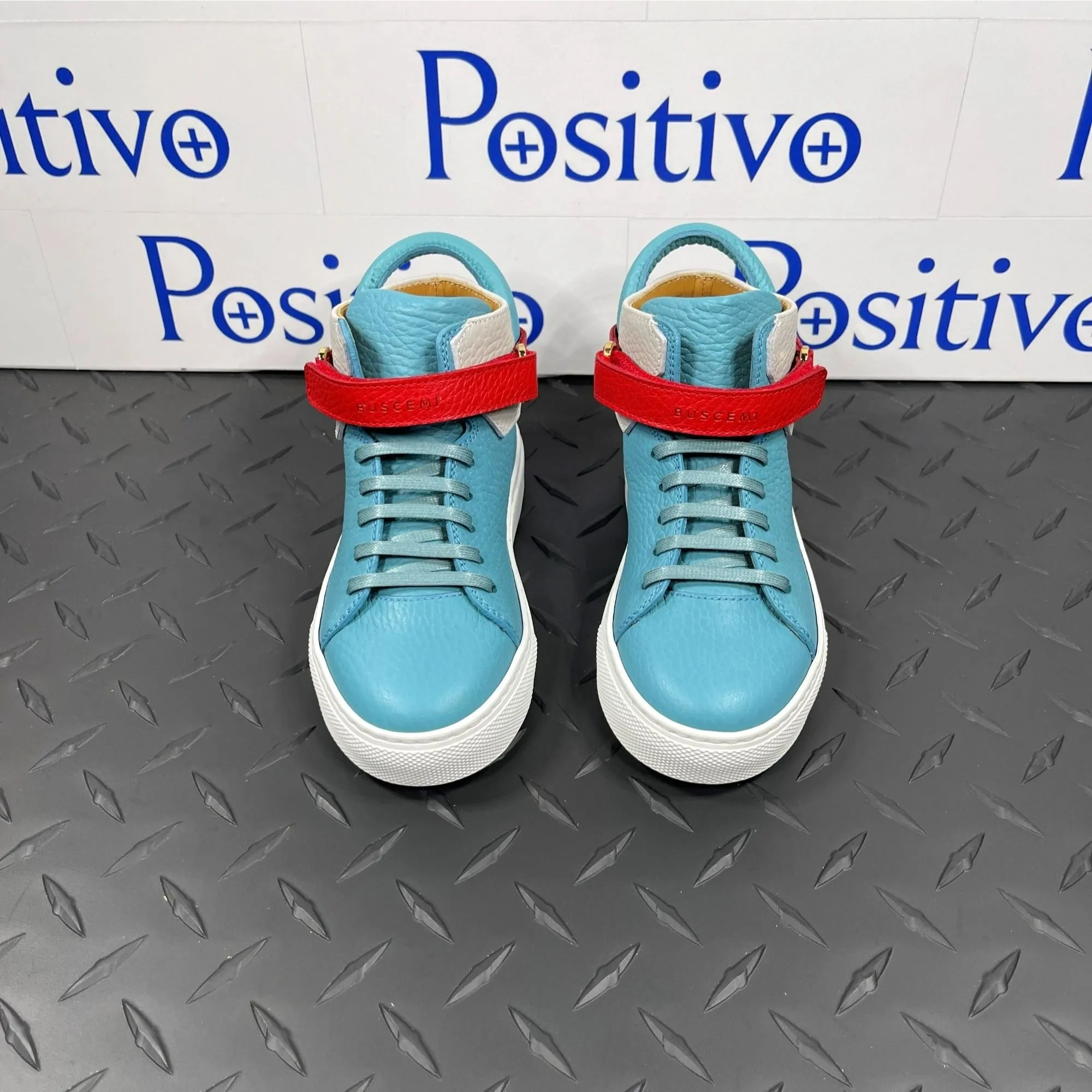 Buscemi 100MM Kid Oxygen Tricolor Leather Sneakers