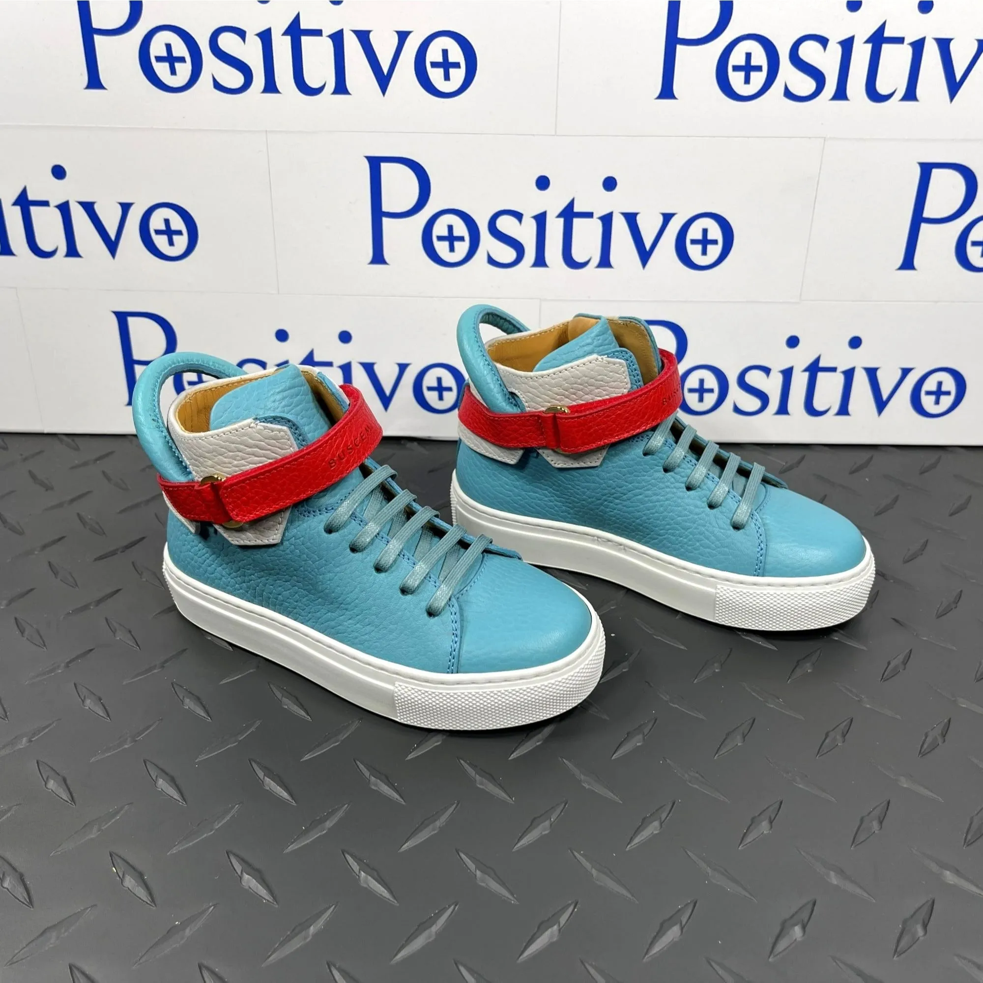 Buscemi 100MM Kid Oxygen Tricolor Leather Sneakers