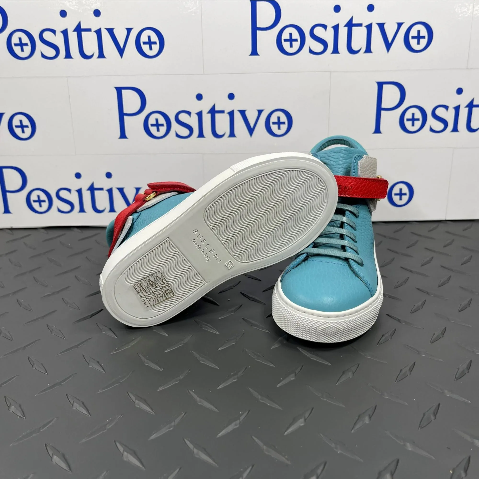 Buscemi 100MM Kid Oxygen Tricolor Leather Sneakers