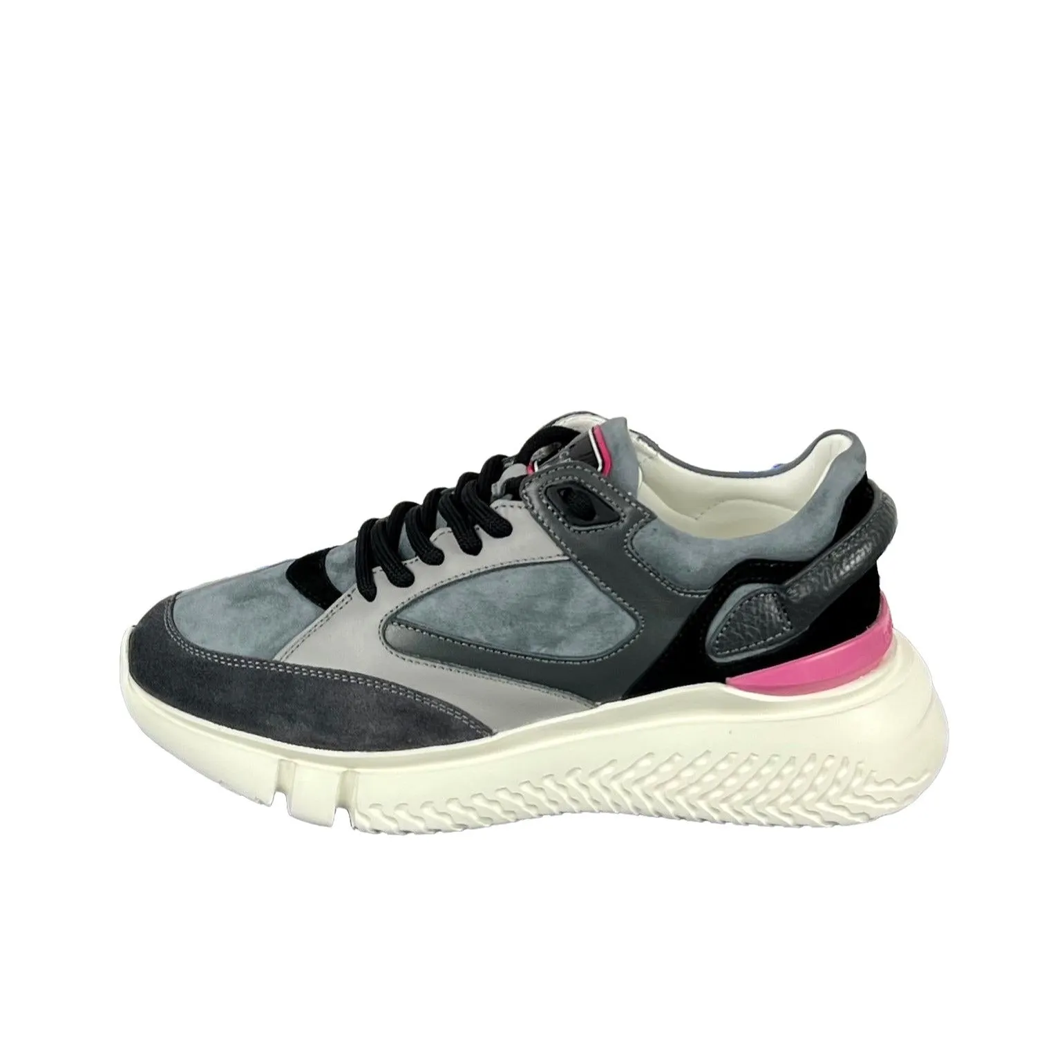 Buscemi Women's Veloce Dark Grey Leather Sneakers SAMPLE