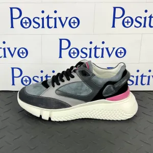 Buscemi Women's Veloce Dark Grey Leather Sneakers SAMPLE