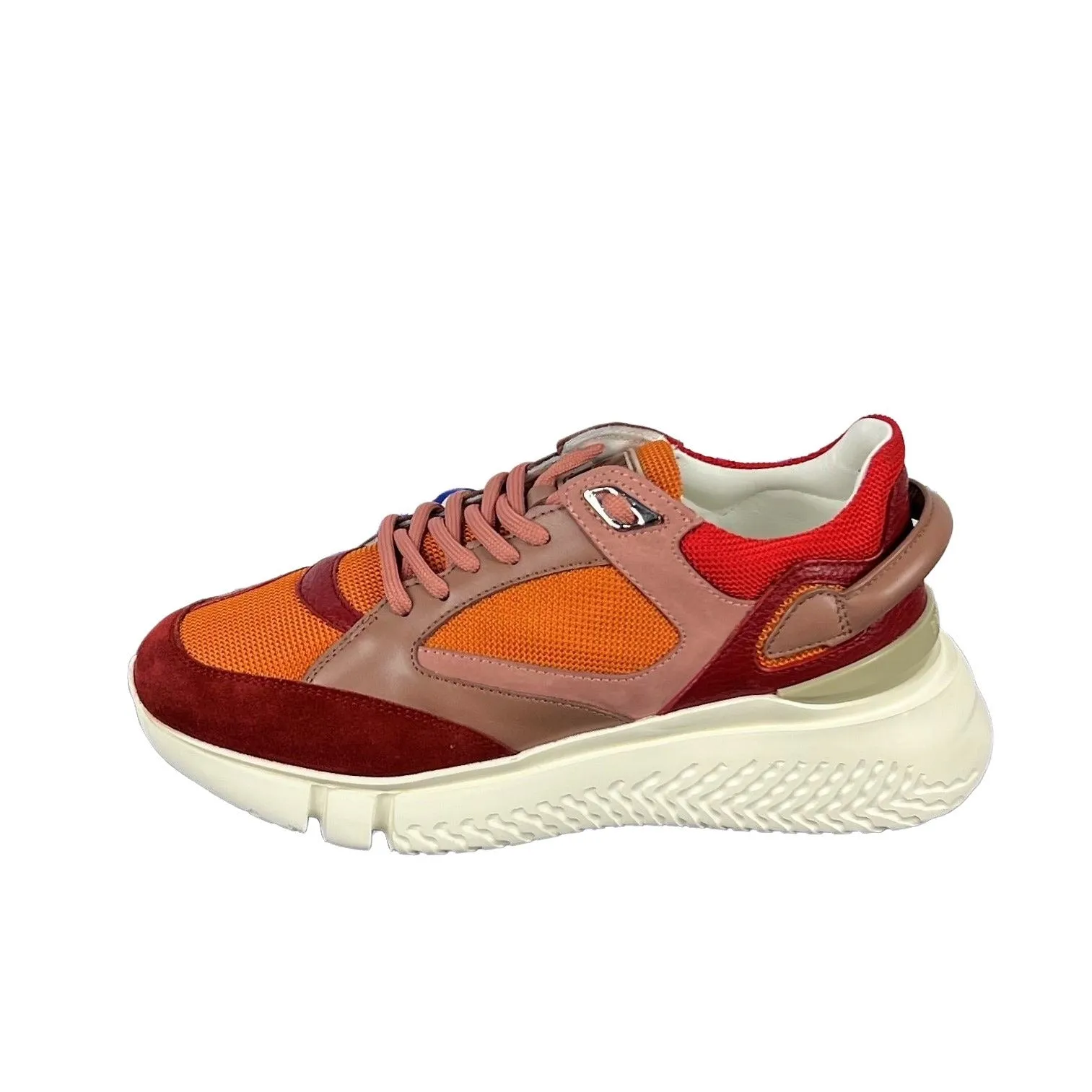 Buscemi Women's Veloce Scarlet/Orange Leather Sneakers SAMPLE