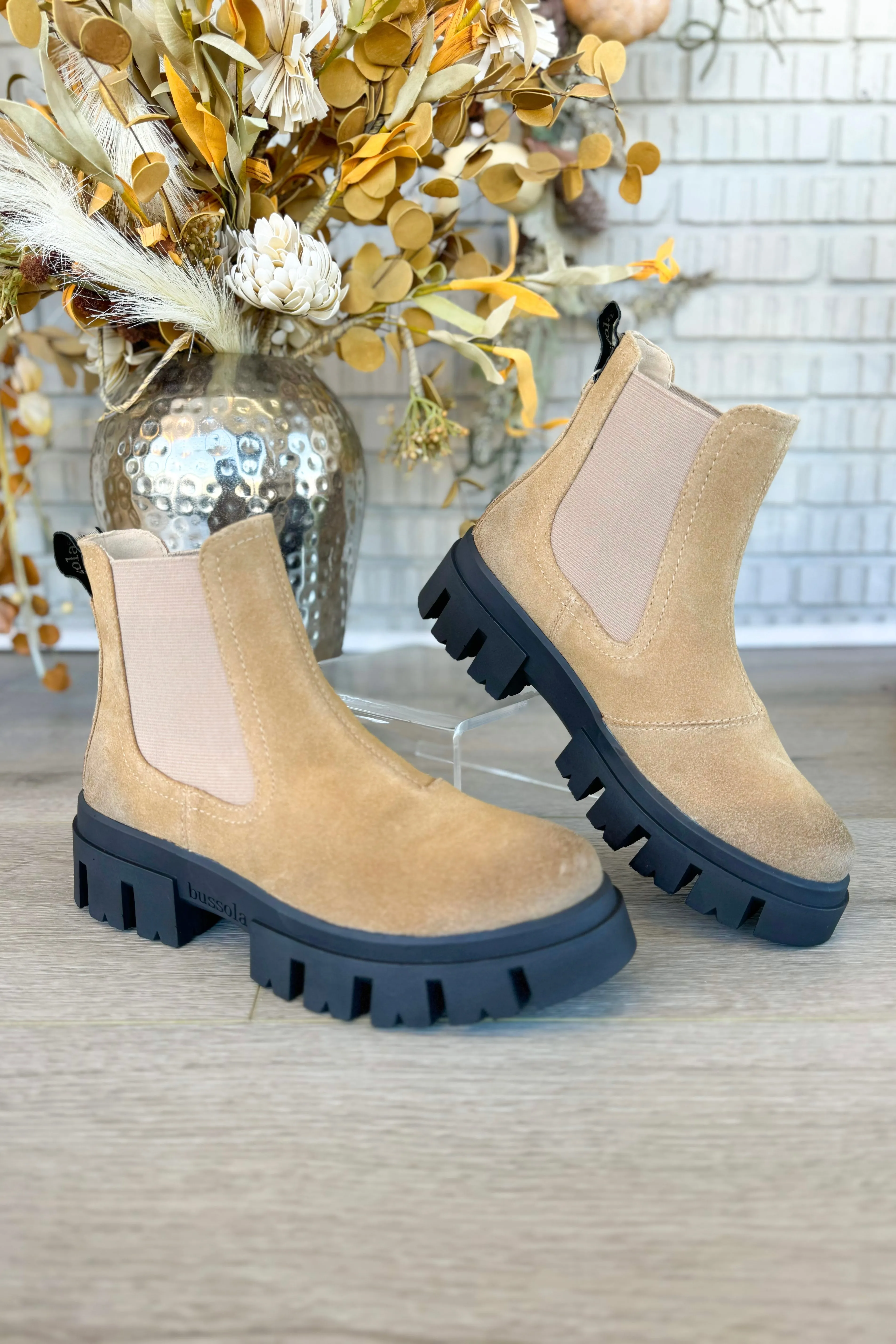 Bussola Cleo Camel Suede Chelsea Boot *Final Sale*