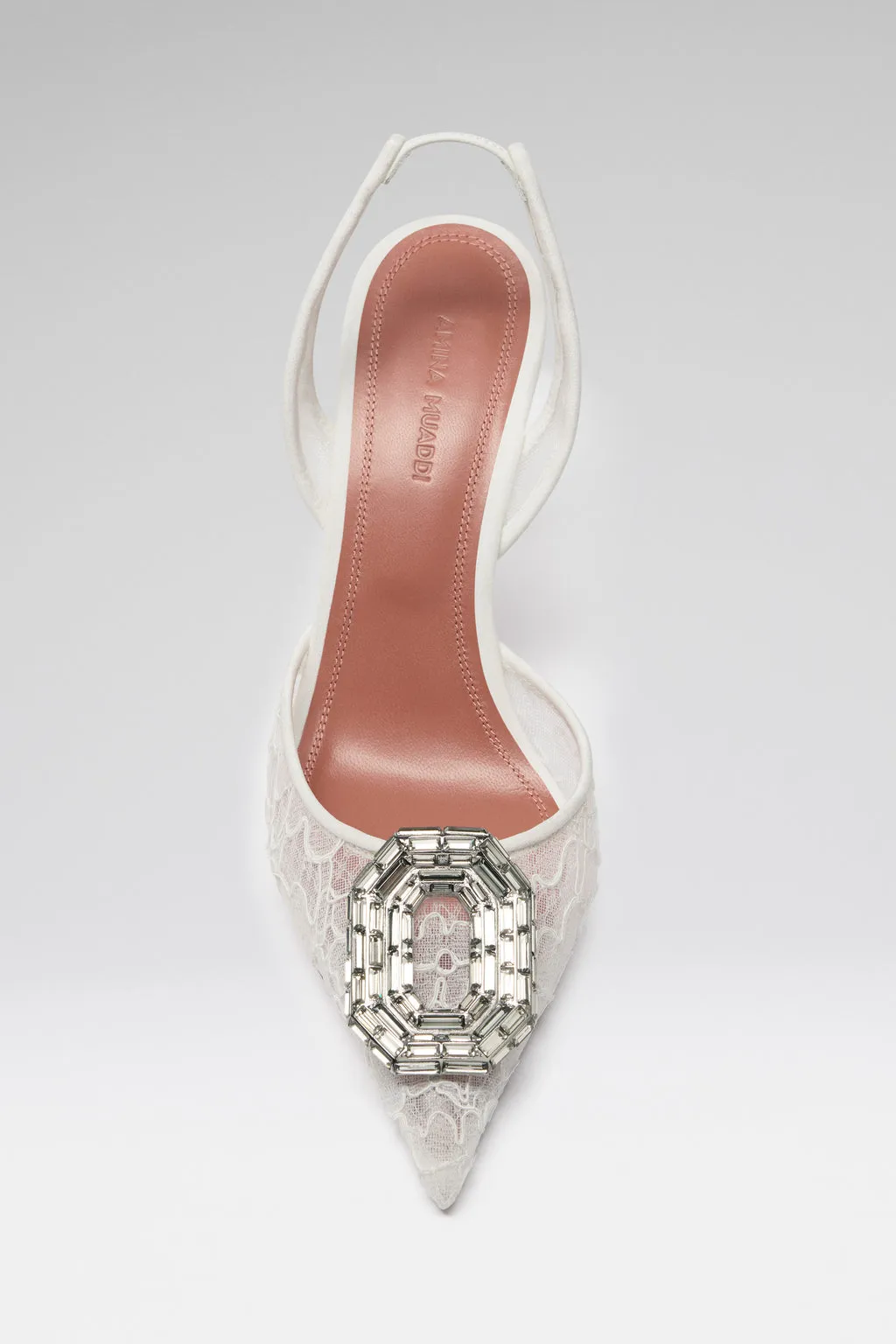 Camelia Lace Sling Ivory Lace And Antique Buckle