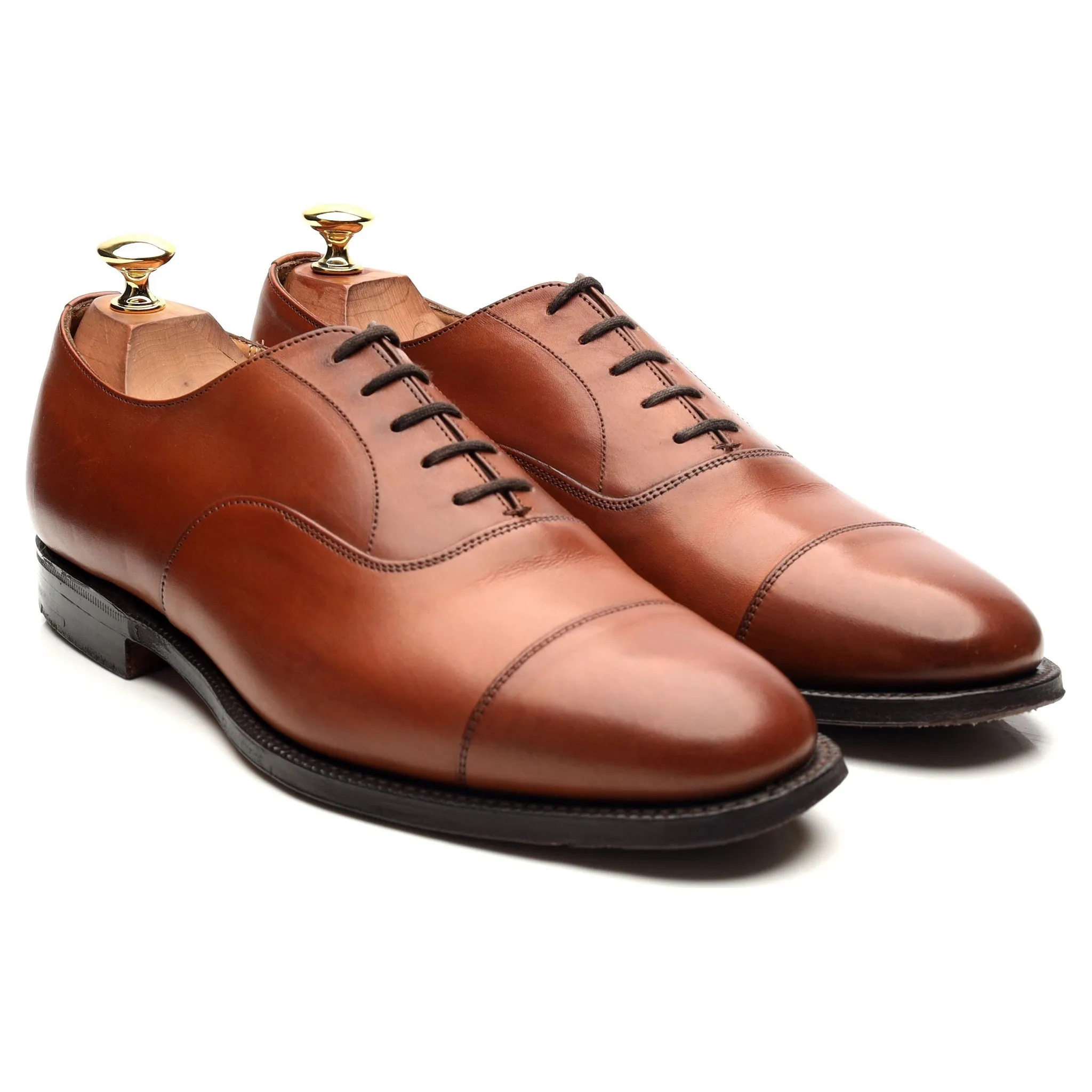 'Canberra' Tan Brown Leather Oxford UK 9 F