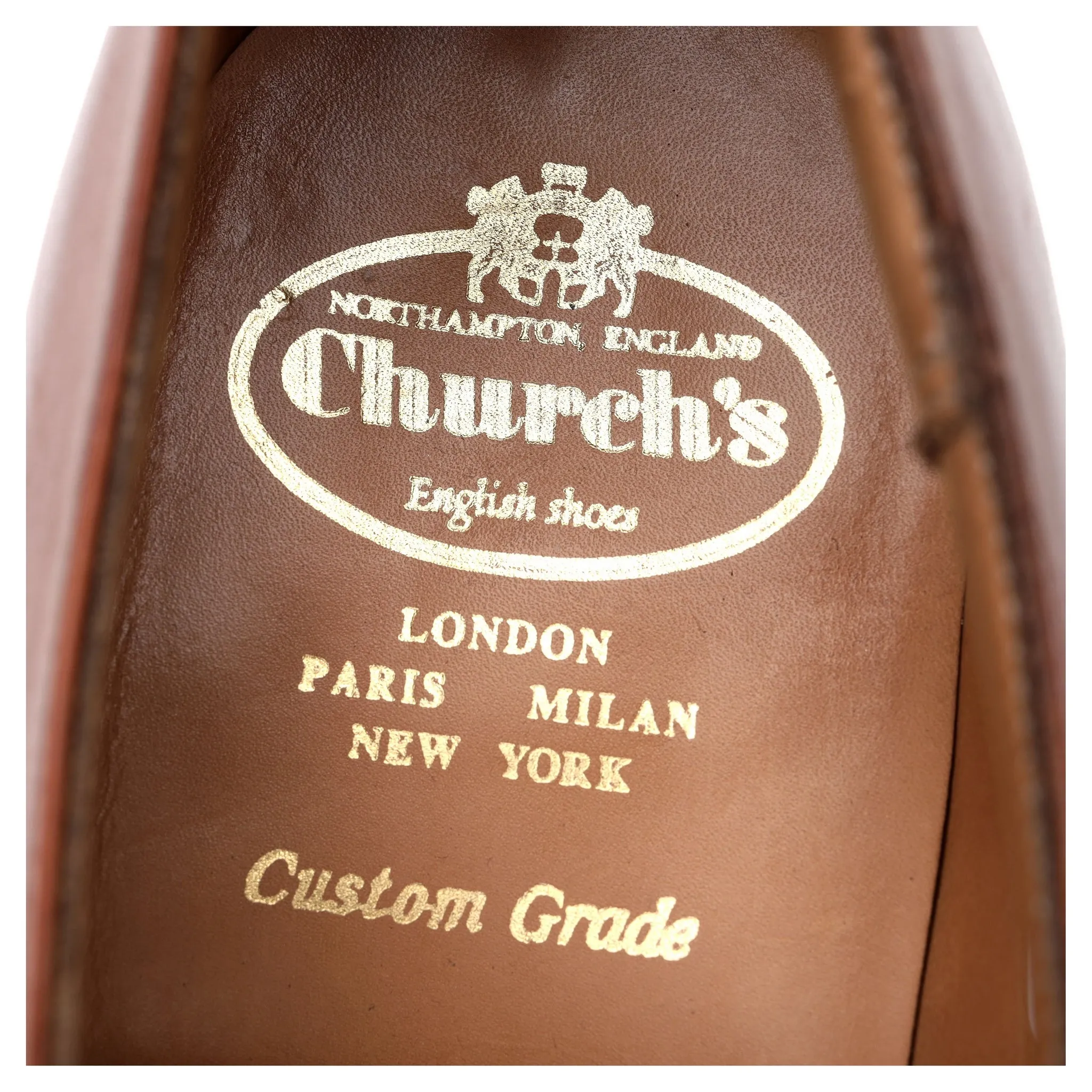 'Canberra' Tan Brown Leather Oxford UK 9 F