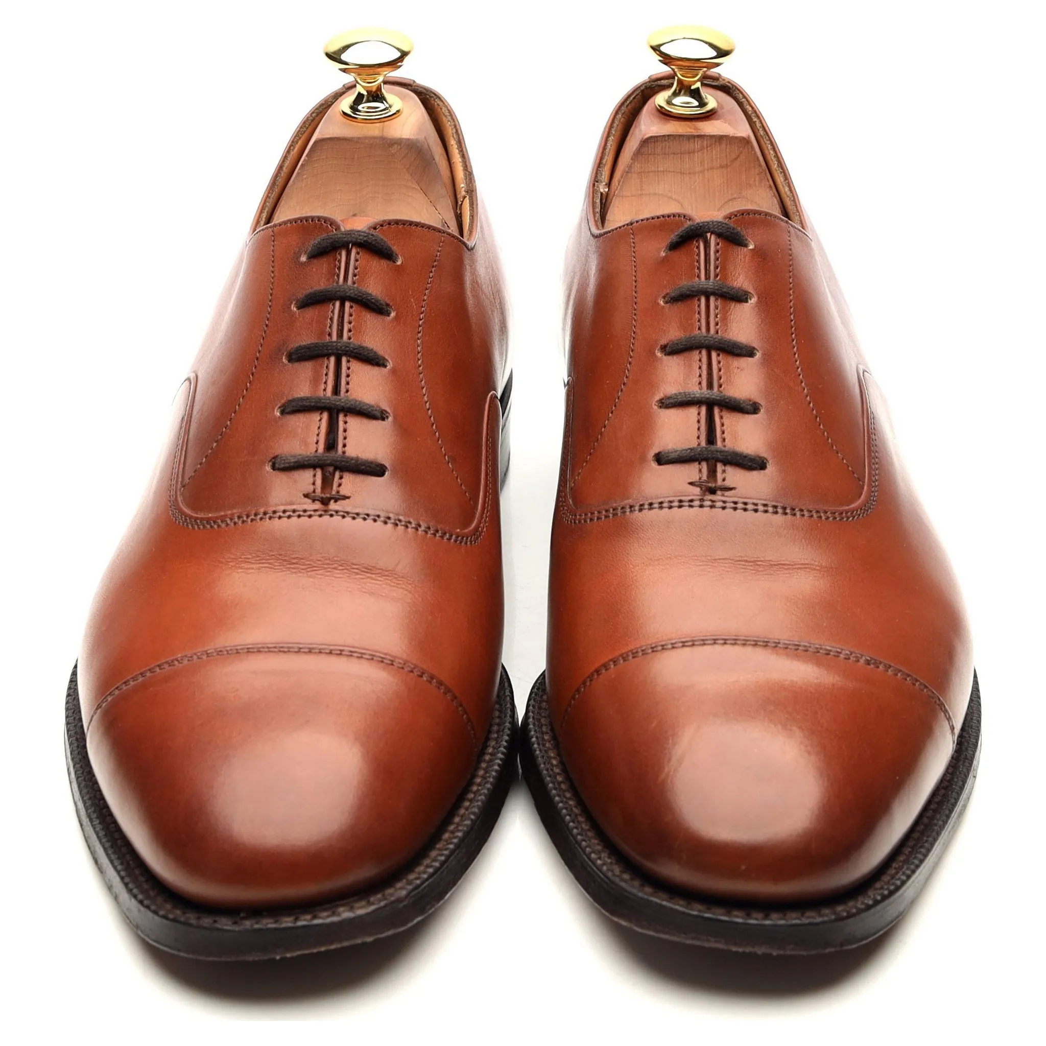 'Canberra' Tan Brown Leather Oxford UK 9 F