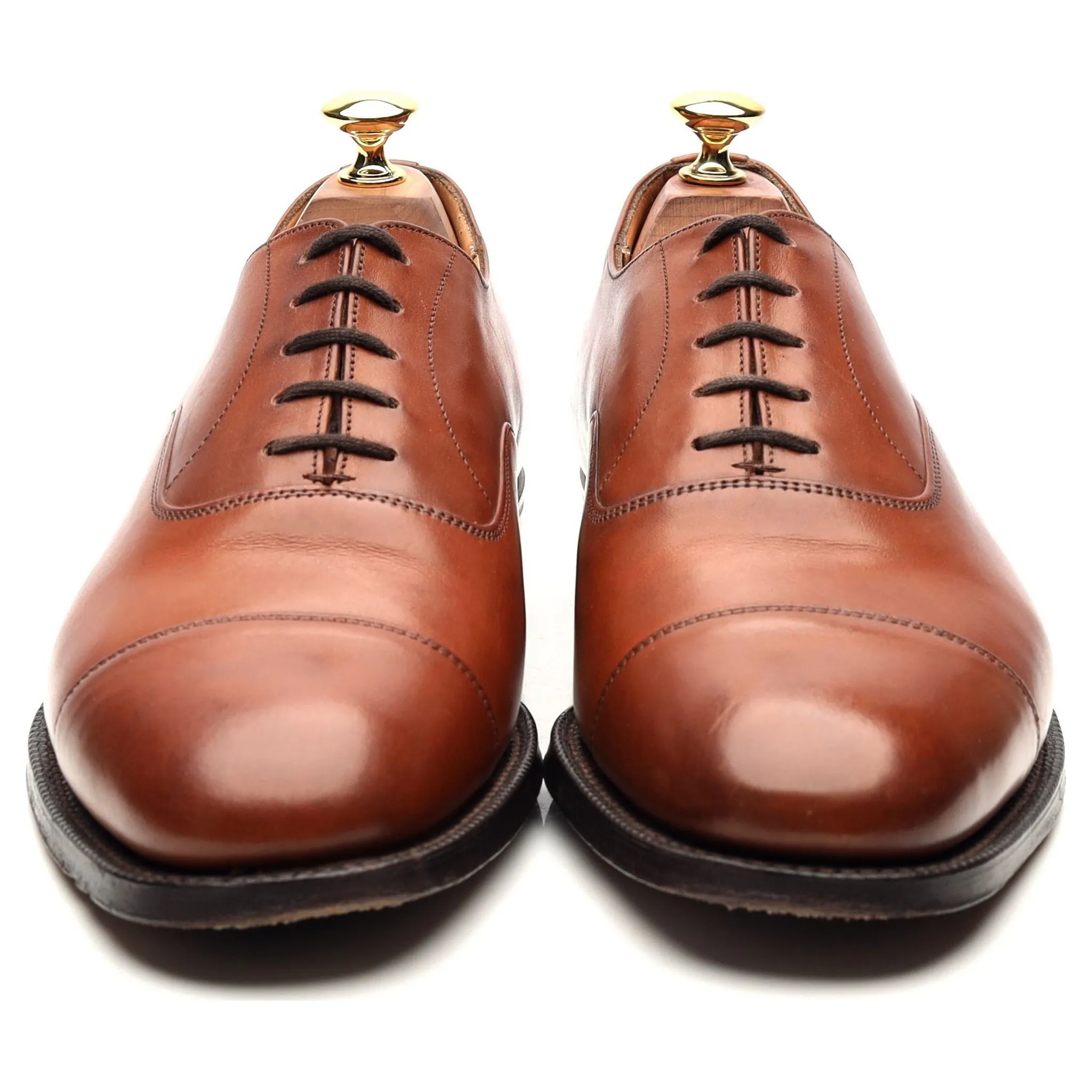 'Canberra' Tan Brown Leather Oxford UK 9 F