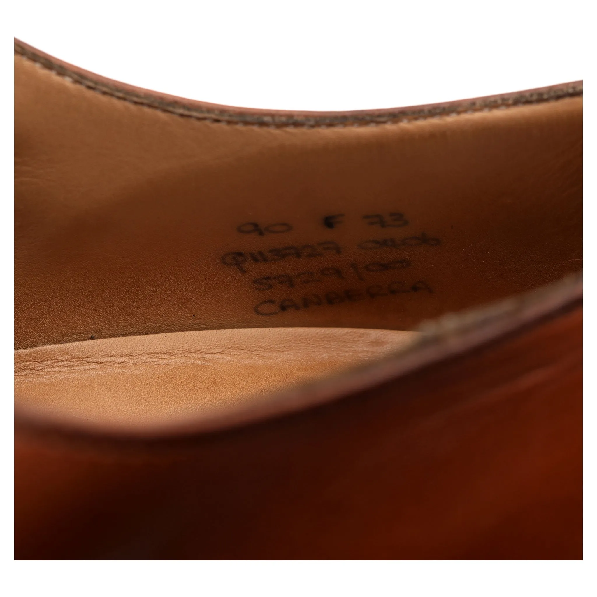 'Canberra' Tan Brown Leather Oxford UK 9 F