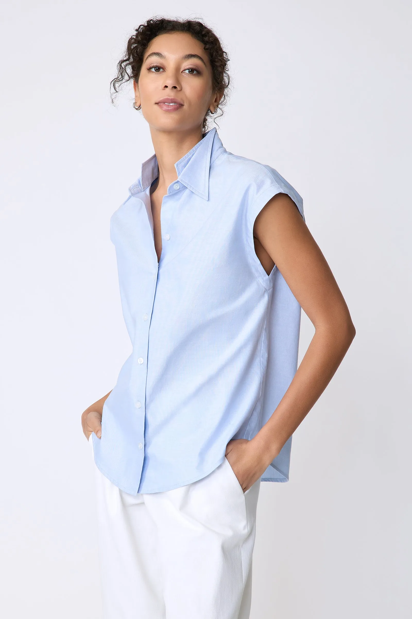 Candice DC Shirt in Blue Oxford
