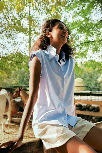 Candice DC Shirt in Blue Oxford