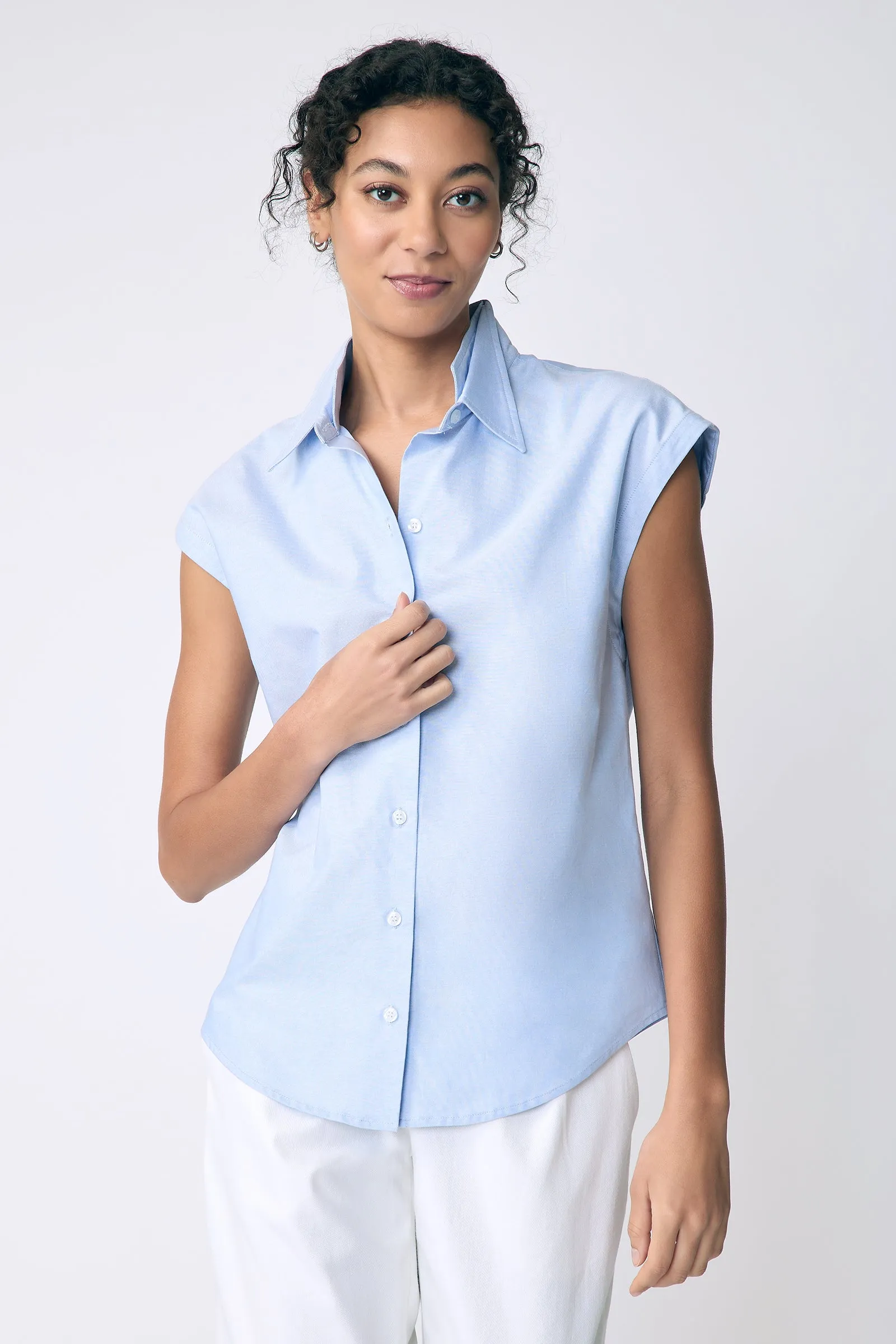 Candice DC Shirt in Blue Oxford