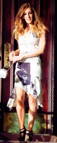 Carrie Bradshaw Newspaper Dress inspired Outfits