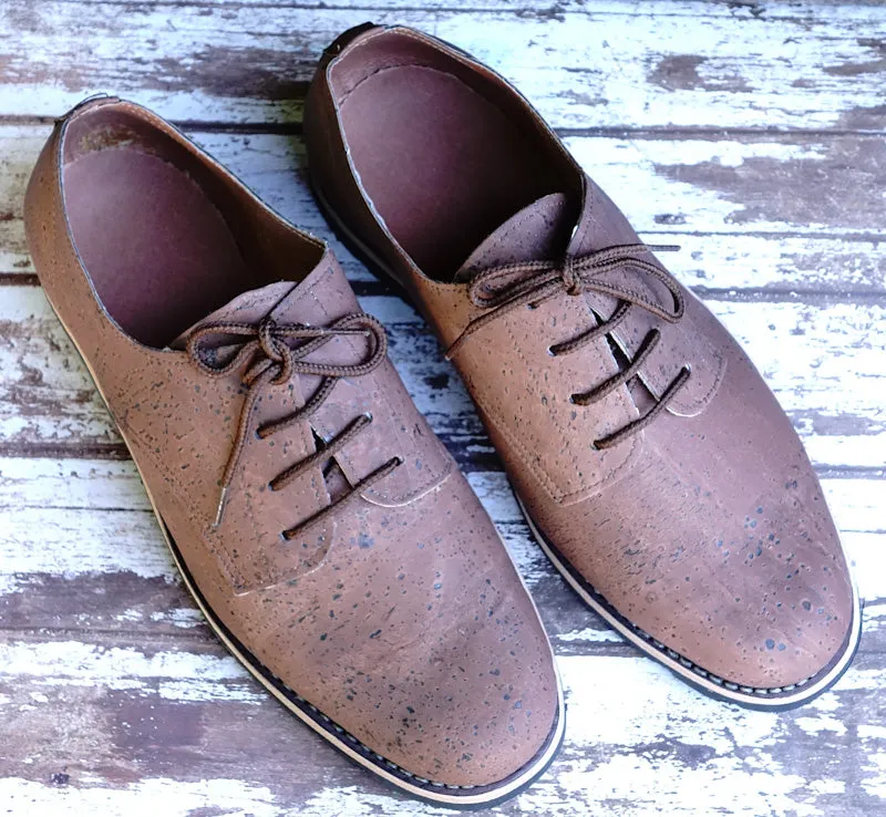 Caucasus Cork Derby Shoes - Brown