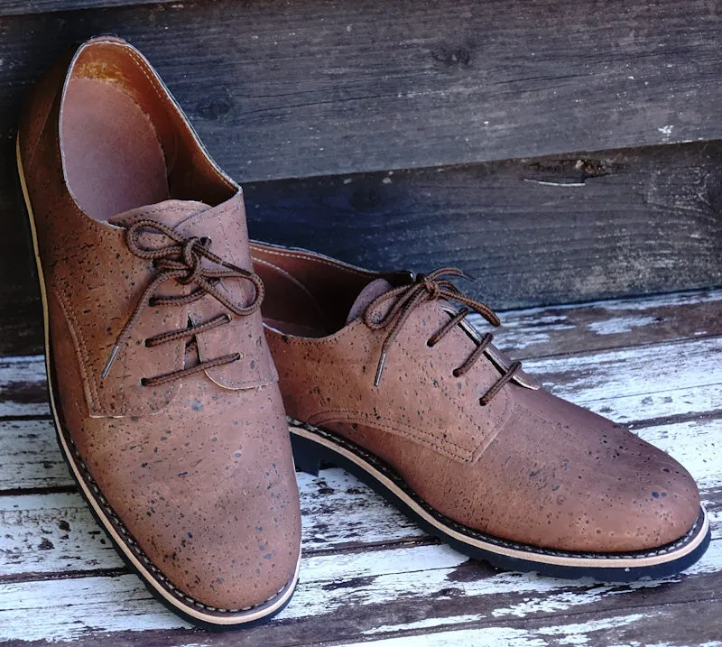 Caucasus Cork Derby Shoes - Brown